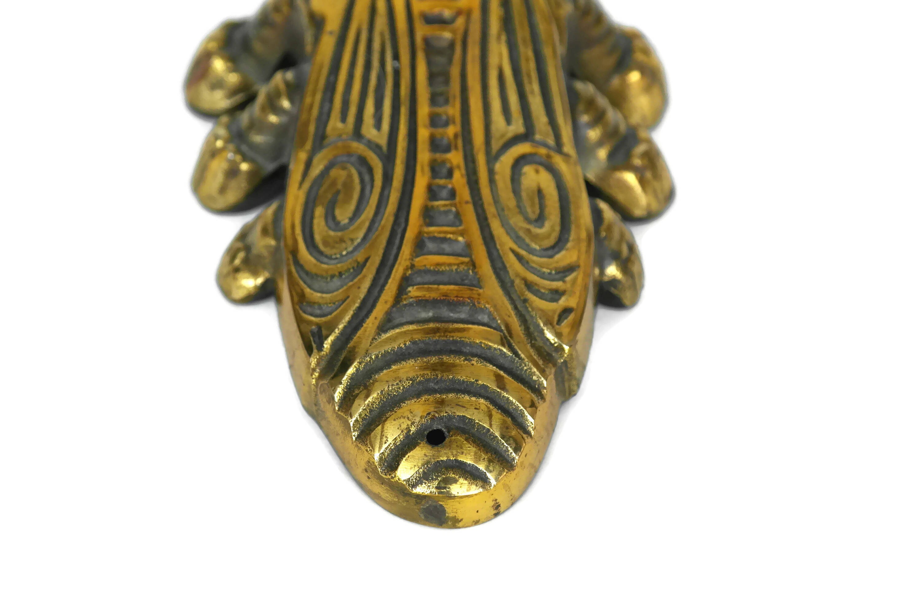 Beetle Boot Jack. French Vintage Boot Pull Remover. Cast Brass Scarab