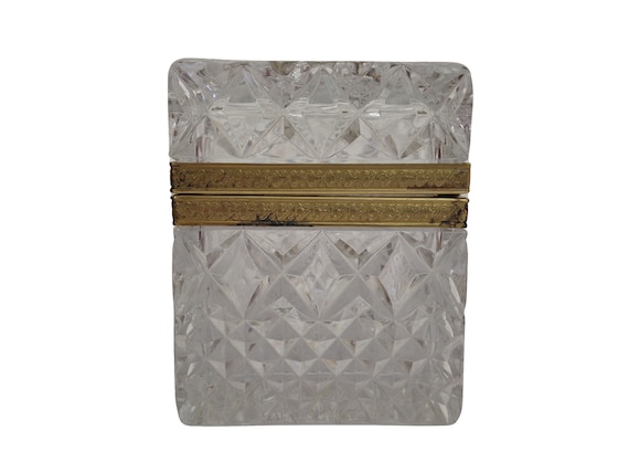 Antique French Crystal Jewelry Box, Charles X Han… - image 9