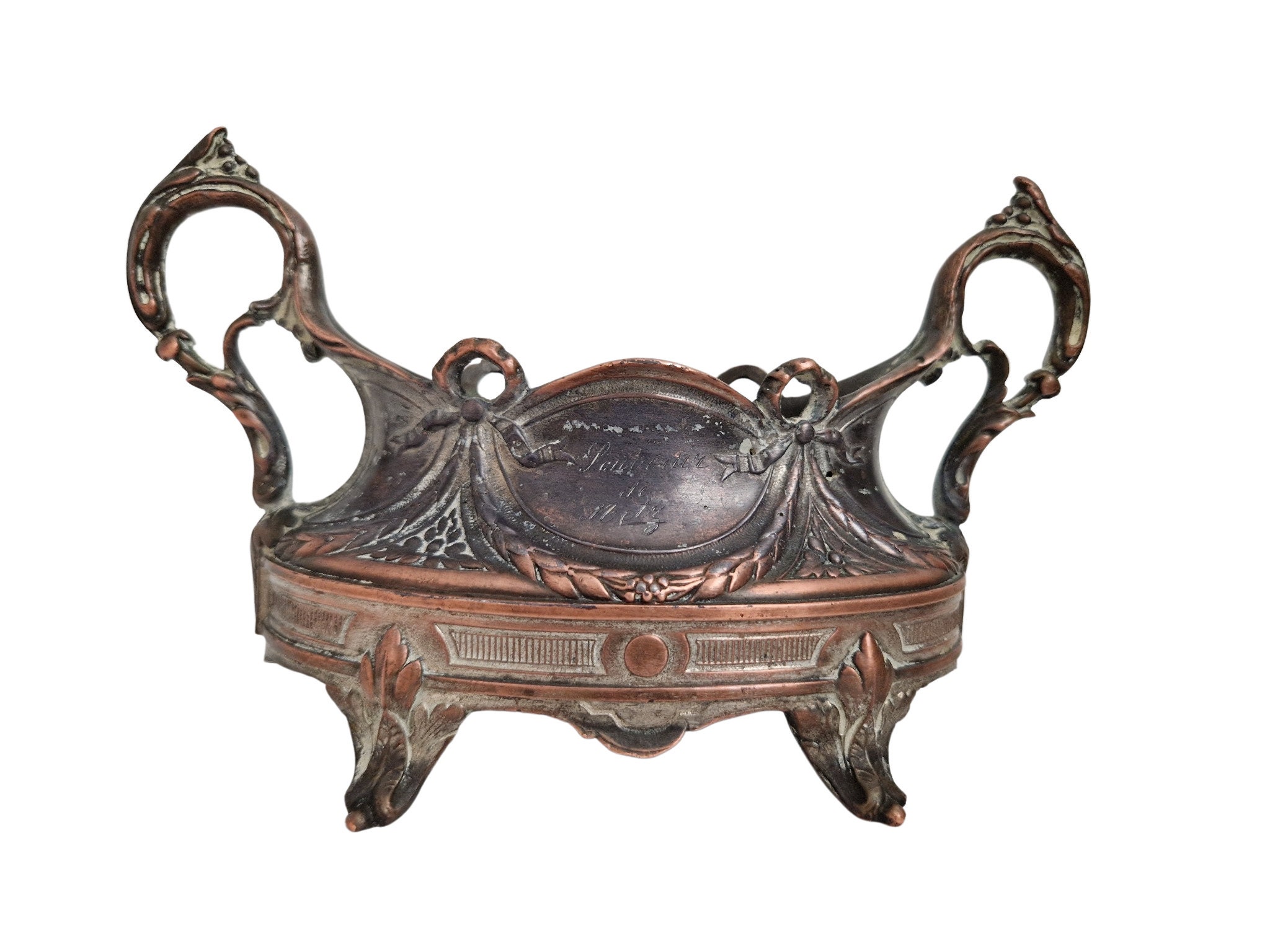 Antique French Jardiniere Vase, Louis XV Style Table Centerpiece