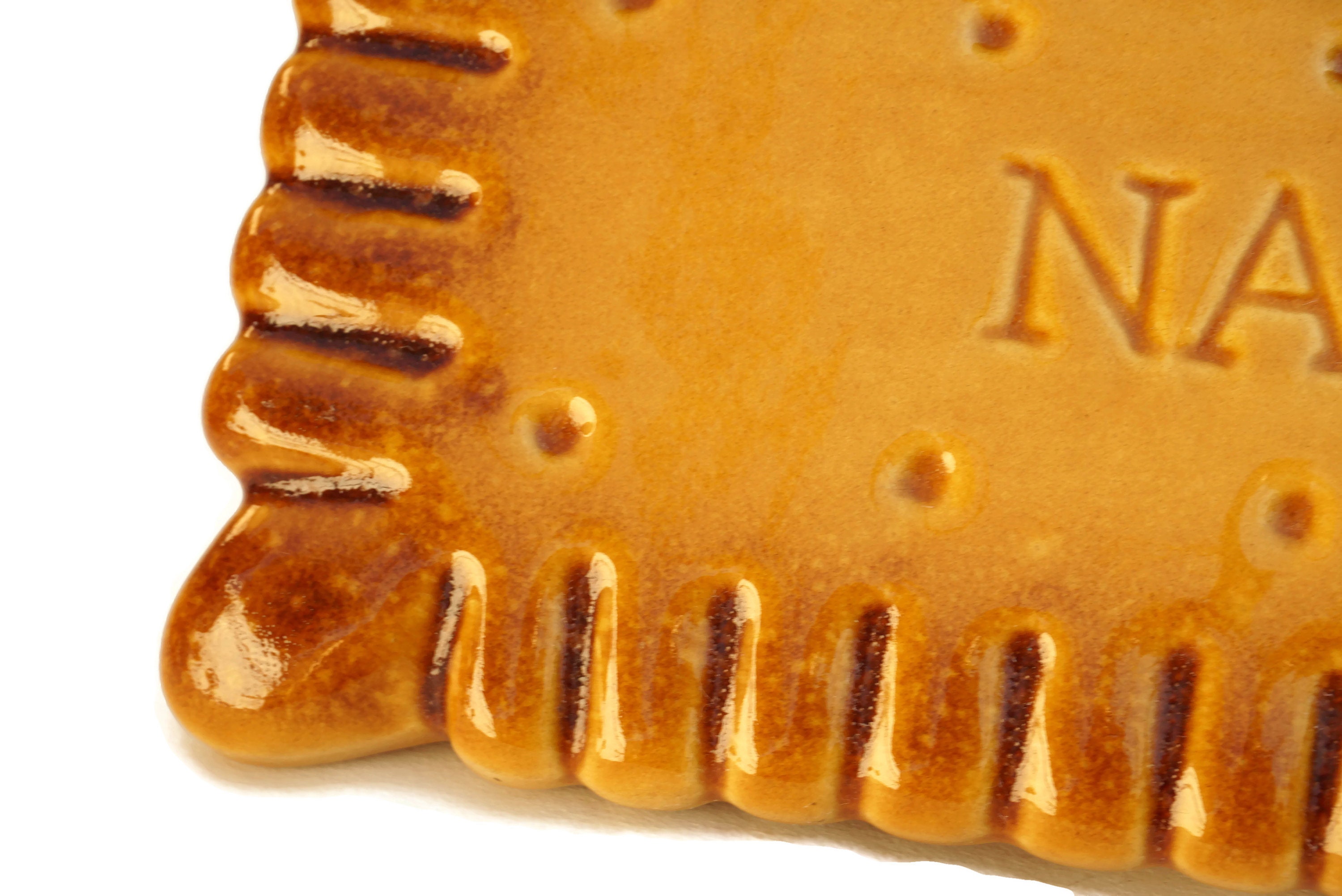 Ceramic French Biscuit Trivet, Lu Petit Beurre Large Vintage Pot Rest