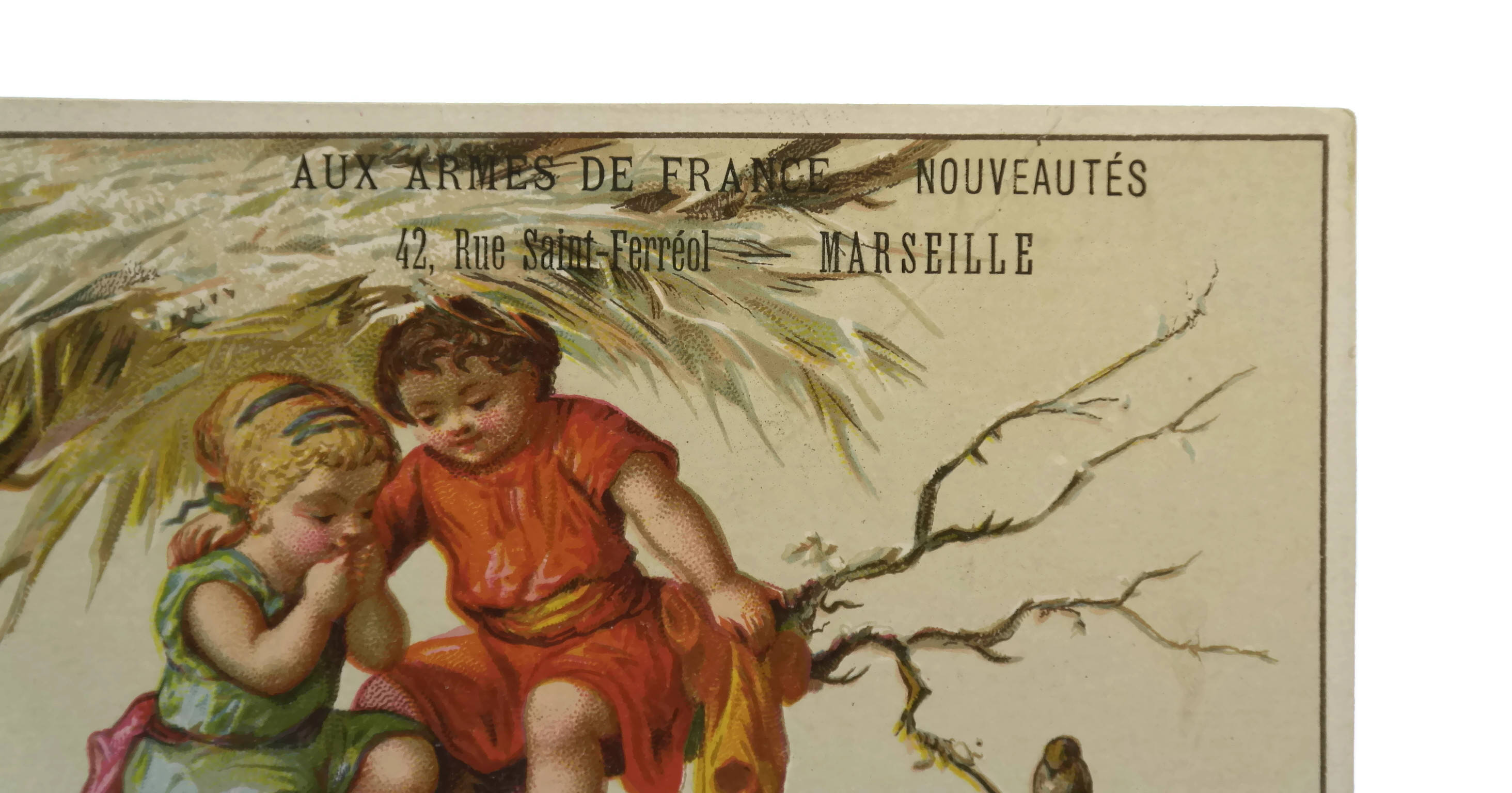 French Aux Armes De France Antique Trading Card.