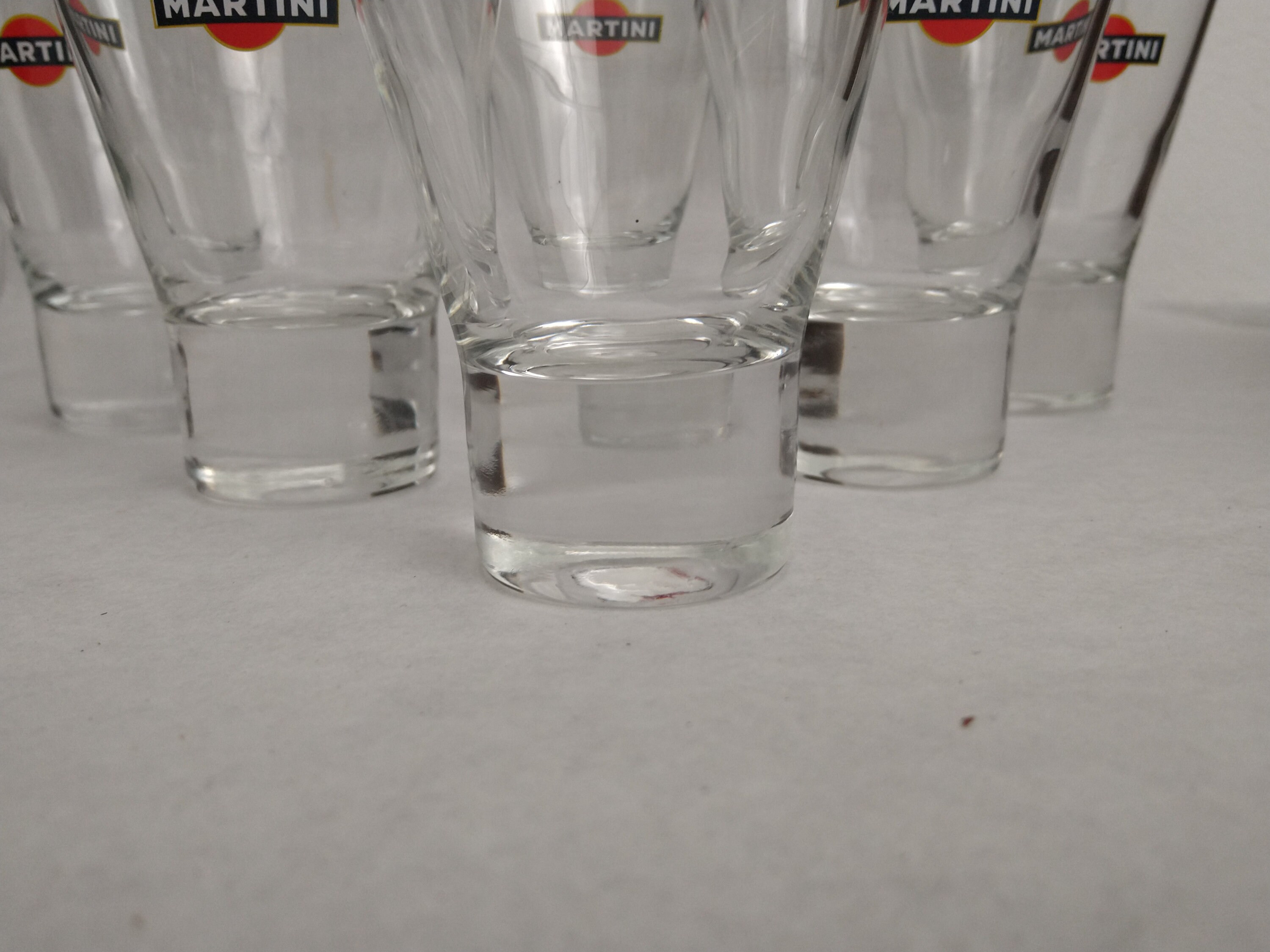 French Martini Glasses Set of 6, Vintage Paris Bistro and Bar Decor