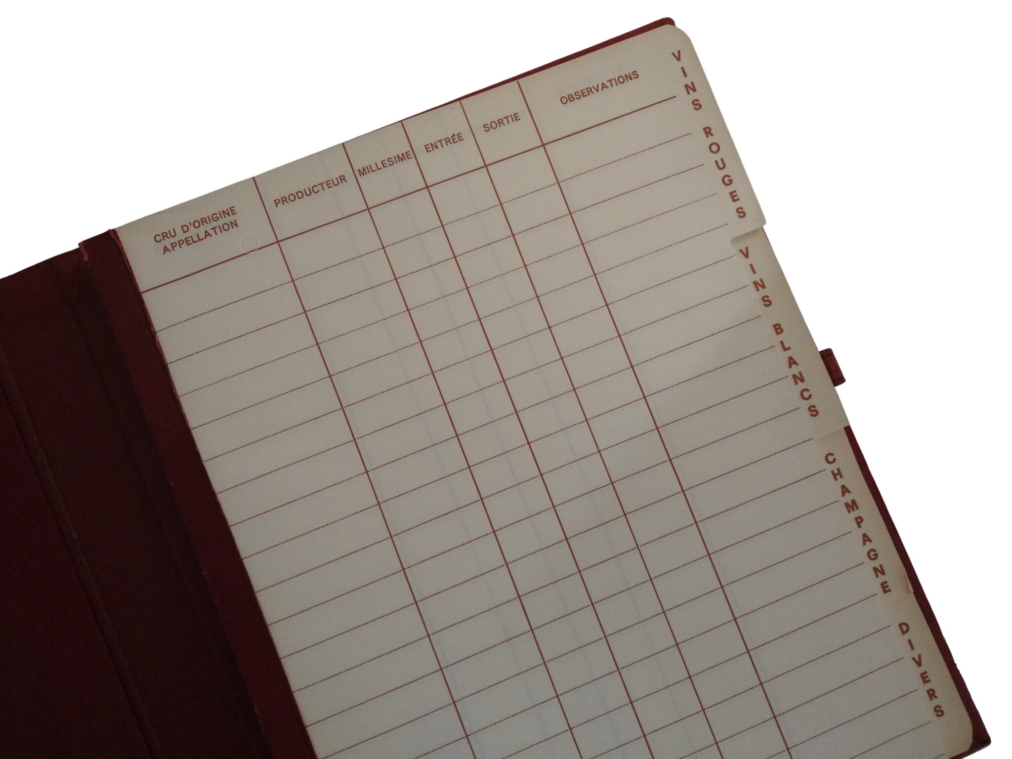 French Wine Cellar Record Book by Noel B.C. Italy, Wine Lover