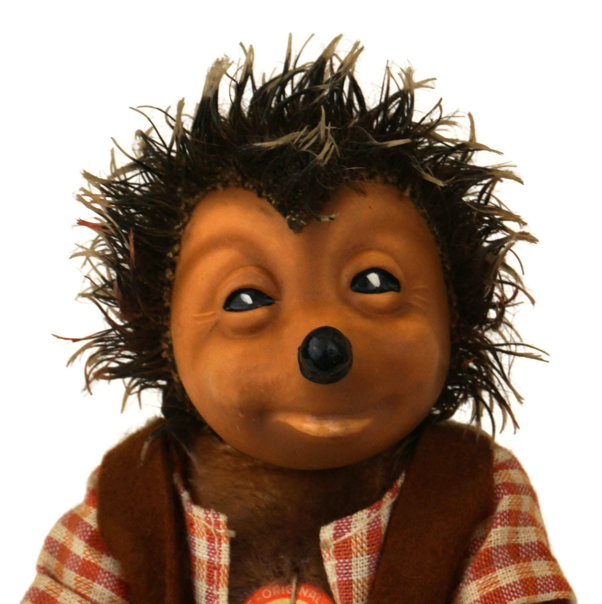 Vintage Steiff Mecki Hedgehog Doll, Original Mohair Model 8717,70