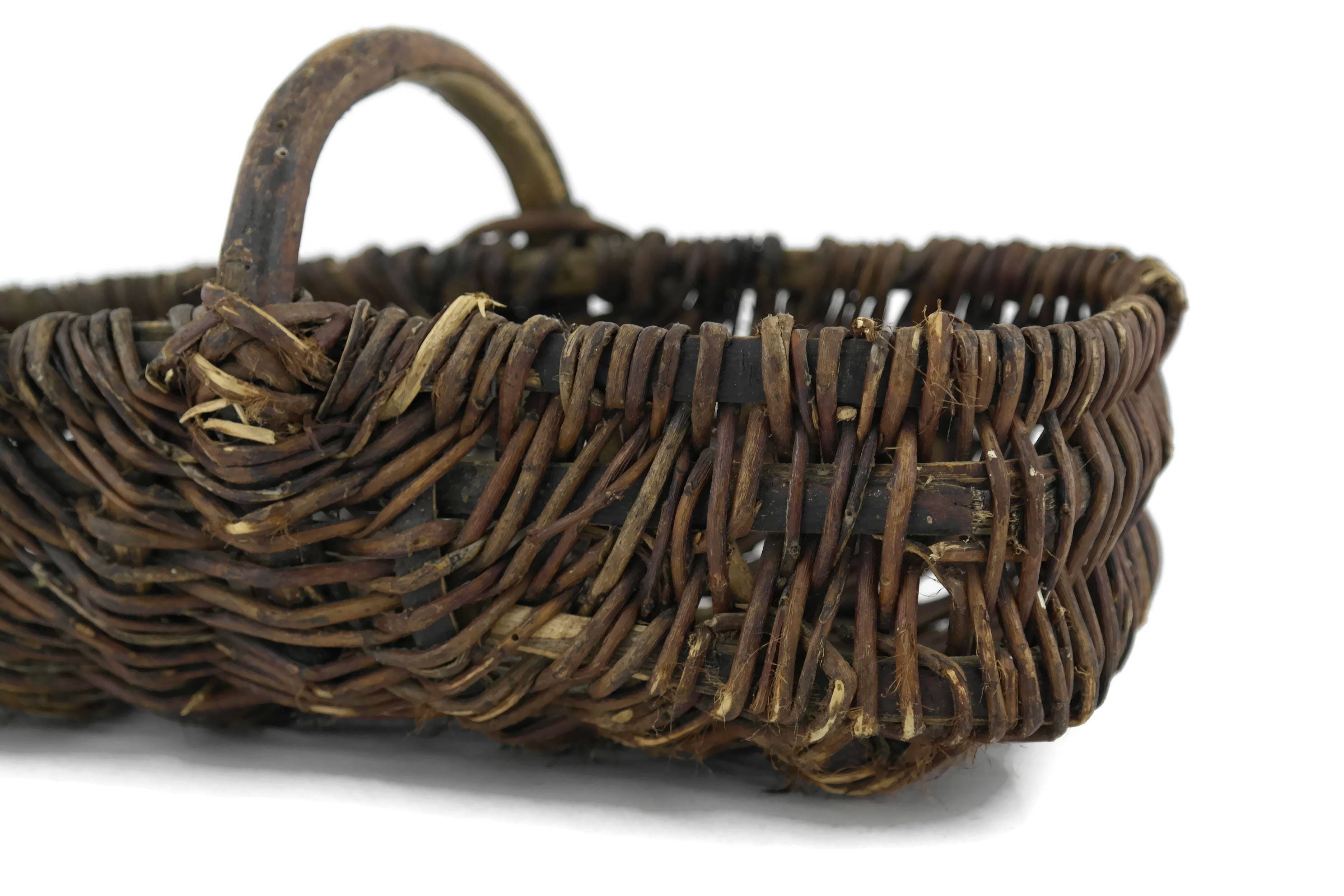 Antique French Basket. Harvest Basket. French Country Kitchen Decor