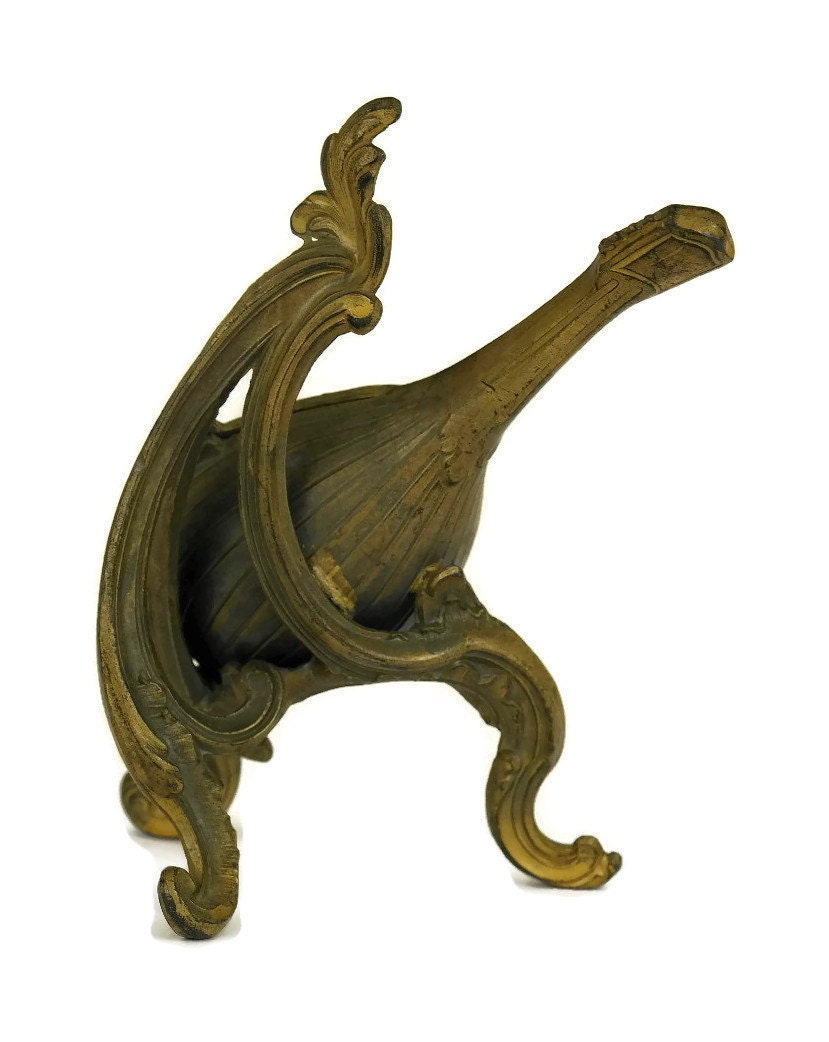 Antique French Mandolin Jewelry Casket. Art Nouveau Jewelry Box.