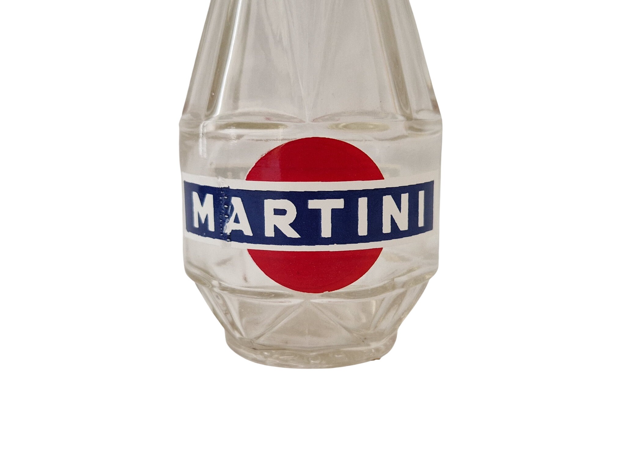 Vintage Martini Glass Bottle, French Bistro Water Pitcher, Mid Century