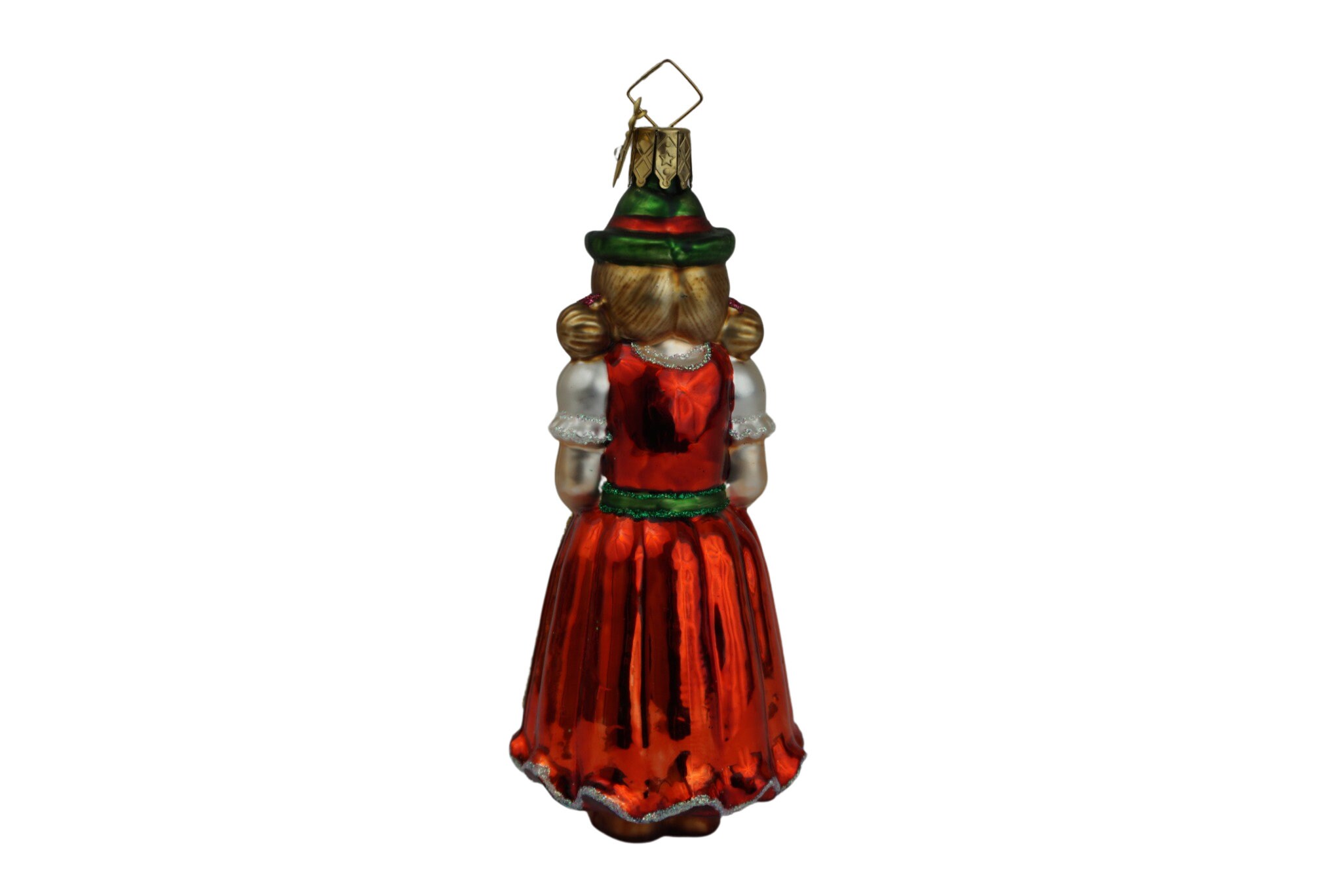 Reserved for Vali. Vintage German Girl Figurine Glass Christmas Tree