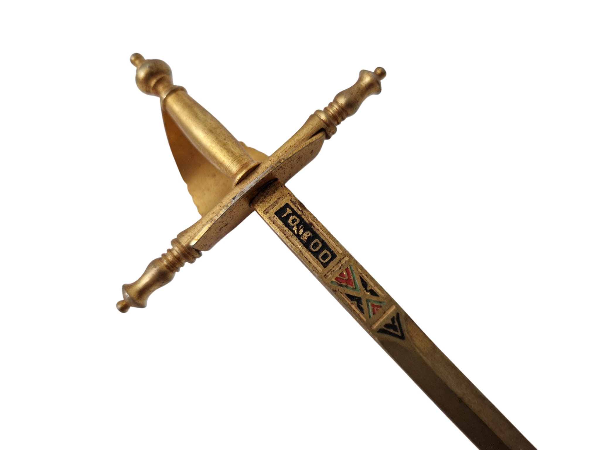 Toledo Sword Letter Opener Paper Knife, Vintage Desk Decor and Office Gifts