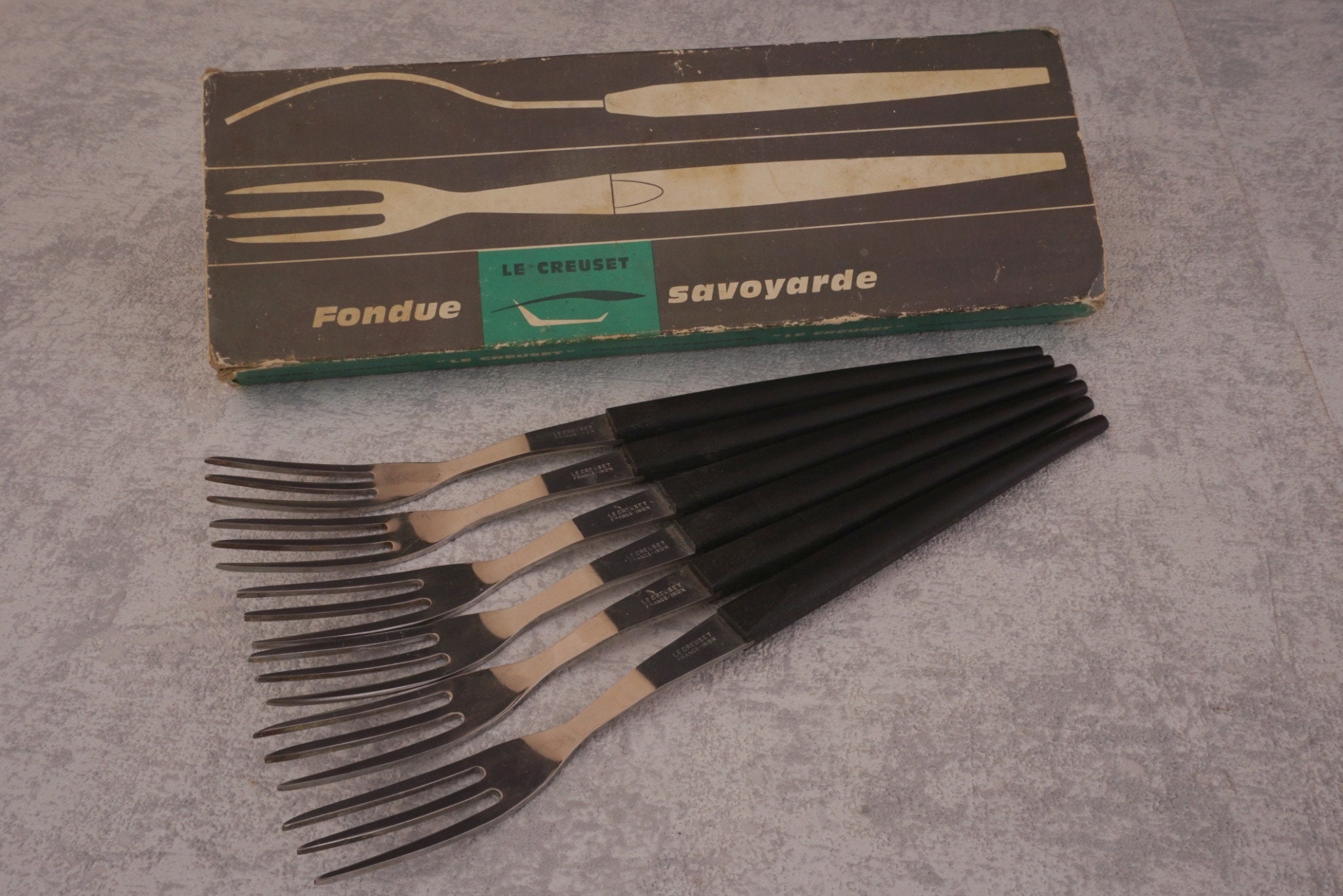 1970s Le Creuset Cheese Fondue Forks, Set of 6
