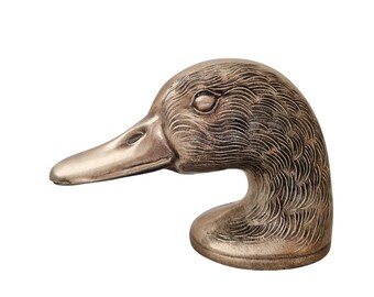 French Ducky Bottle Cap Opener, Metal Bird Head Figurine, Bar Decor and Accessories
