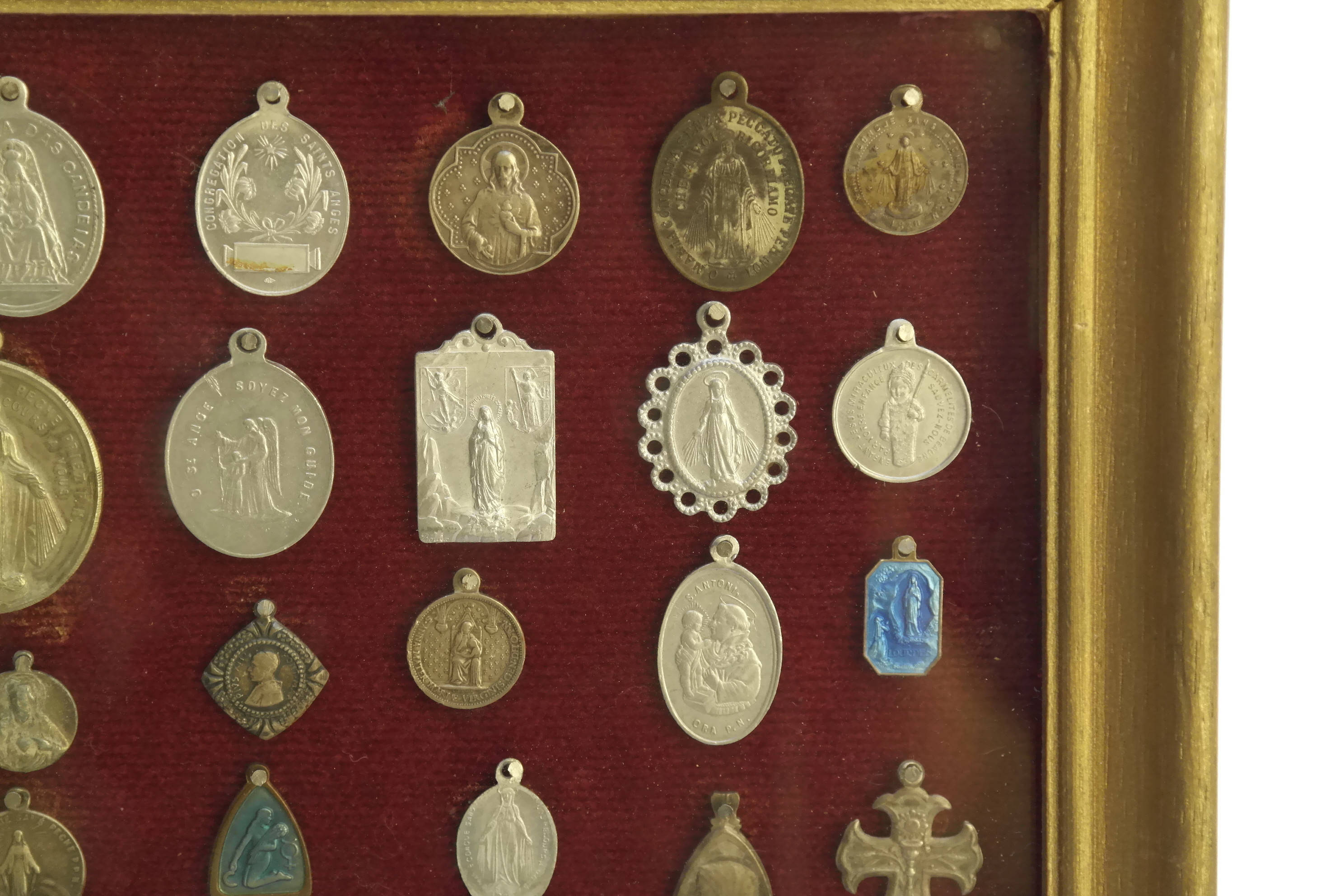 Collection of French Religious Saints Medals.