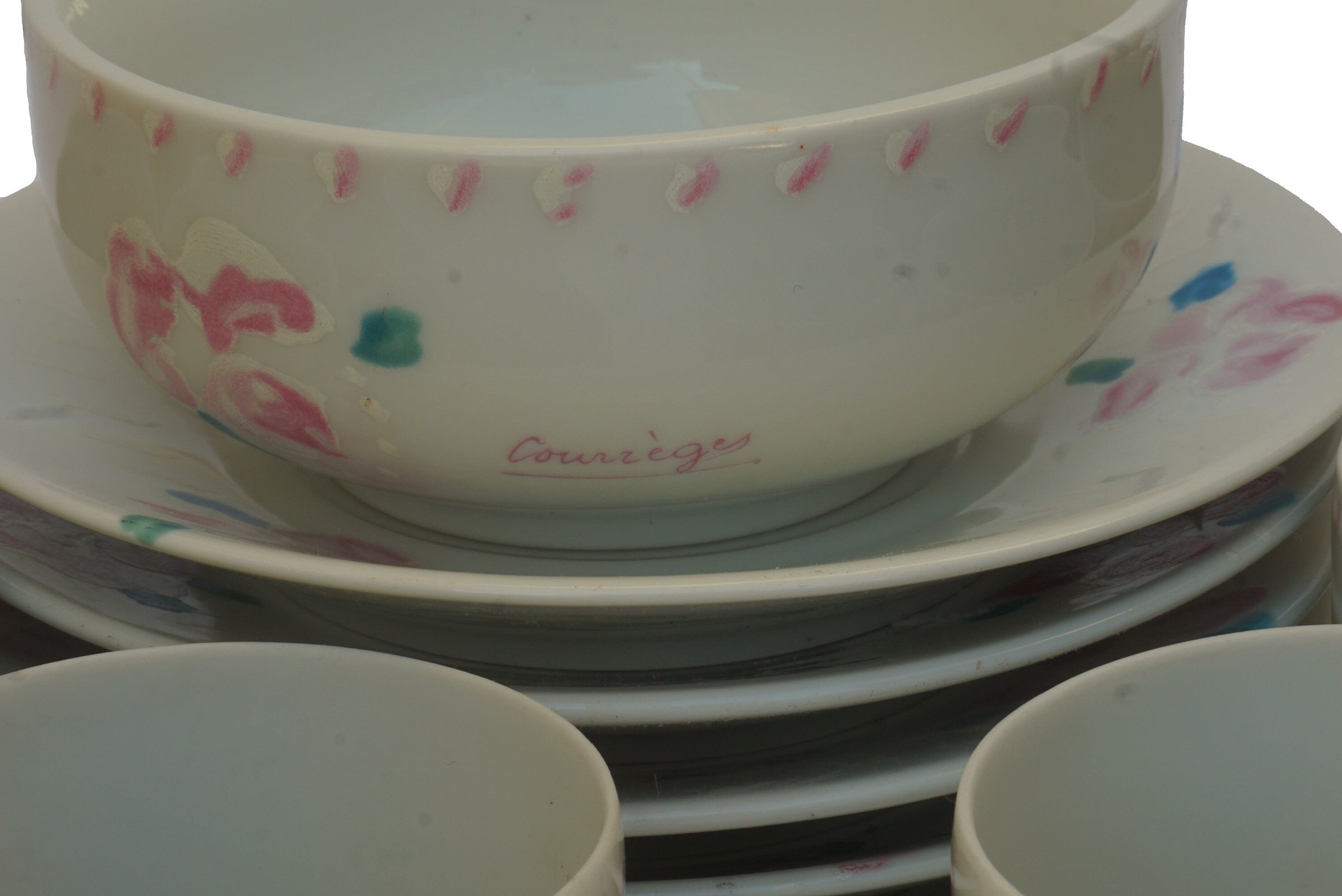 Vintage French Coffee Set by Andre Courreges, Paris Porcelain Expresso