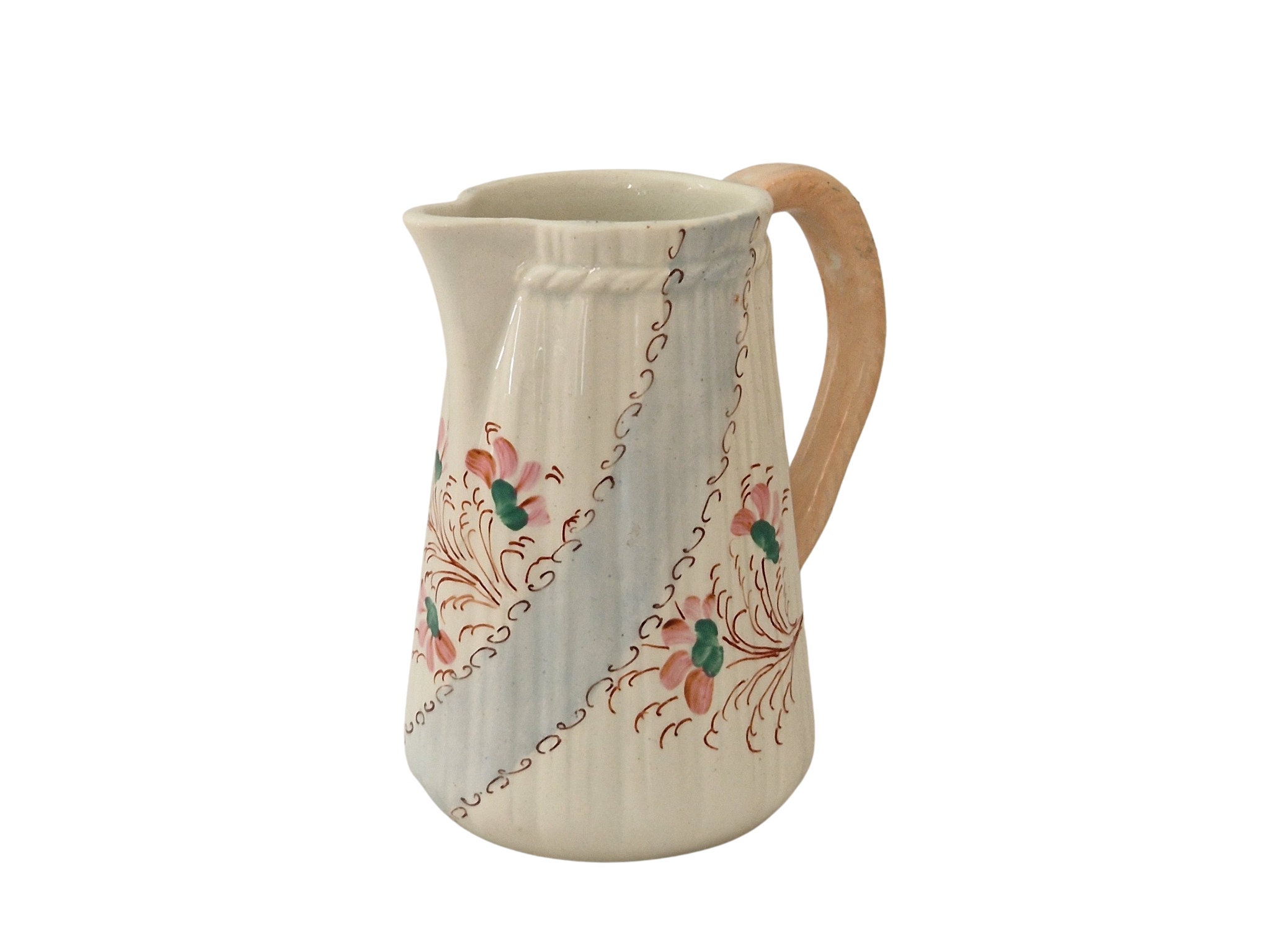 Antique Creamer Pitcher Floral