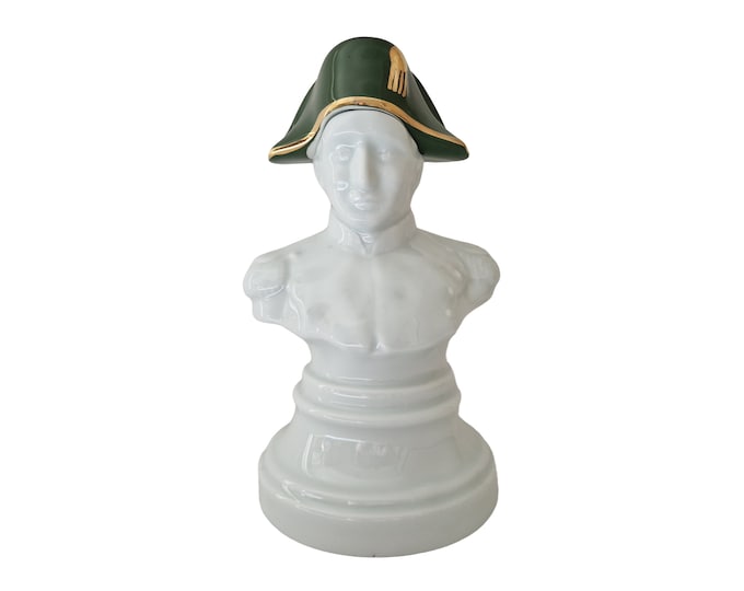 Porcelain Napoleon Bonaparte Bust Decanter, French Barware Carafe Bottle