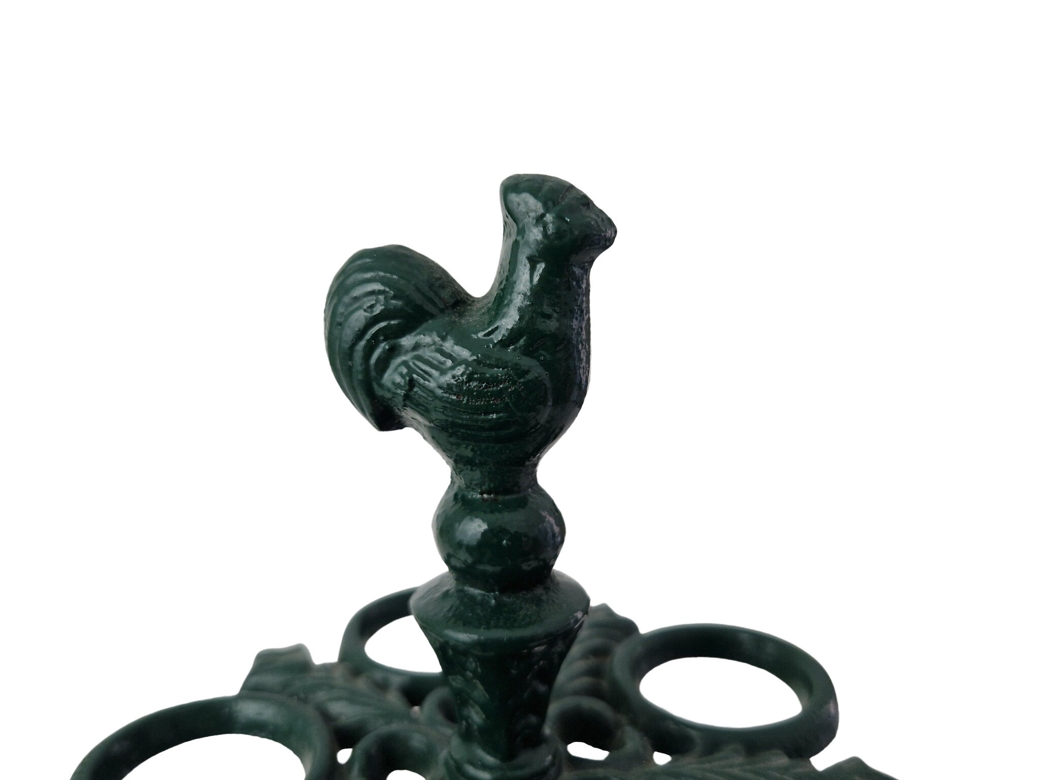 Vintage Cast Iron French Hen Egg Holder Rack, Rustic Kitchen Storage