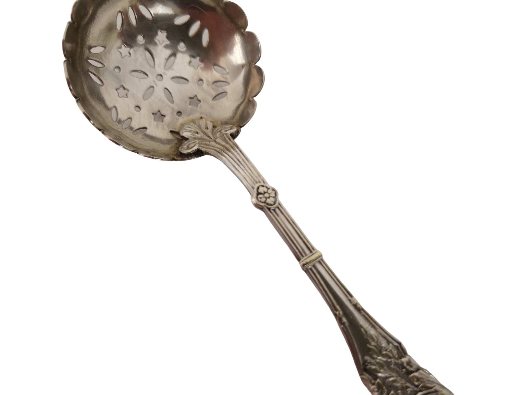 French Antique Silver Plated Sugar Sifter Spoon