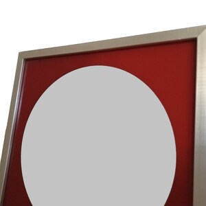 1970s Op Art Wall Mirror with Aluminium Frame, Retro Home Decor image 4