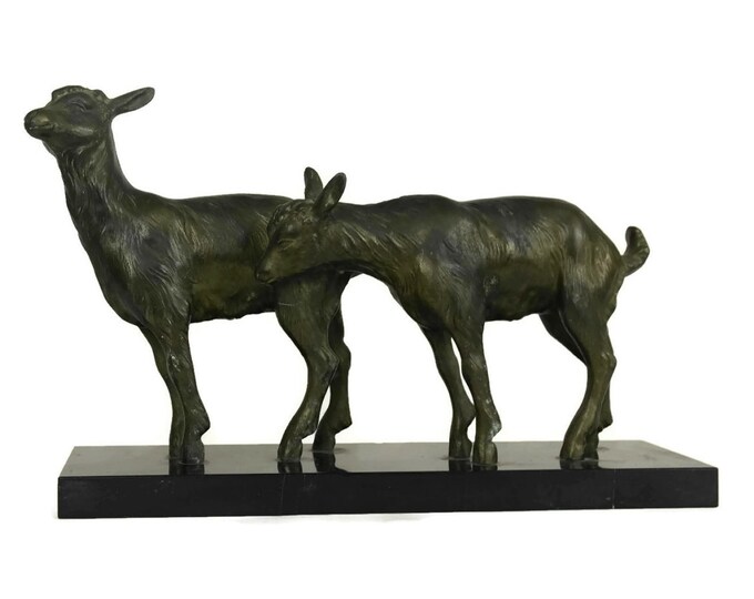 Art Deco Lamb Statue. Antique Sheep Figurine. Art Deco Animal Etsy