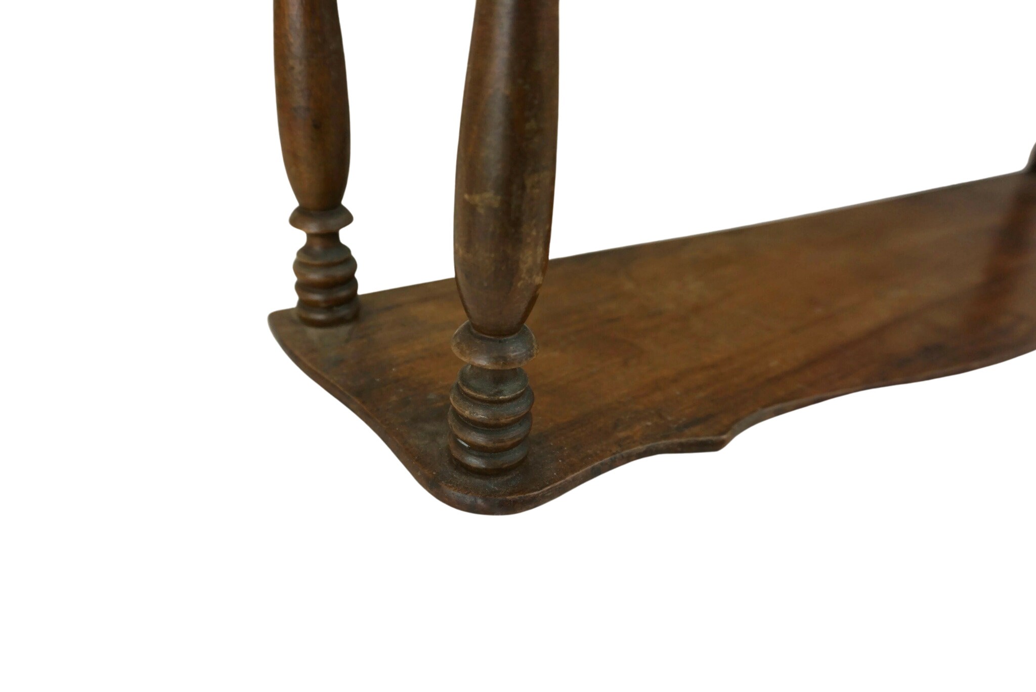 Antique Wooden Hanging Shelf, 19th Century French Wall Display and