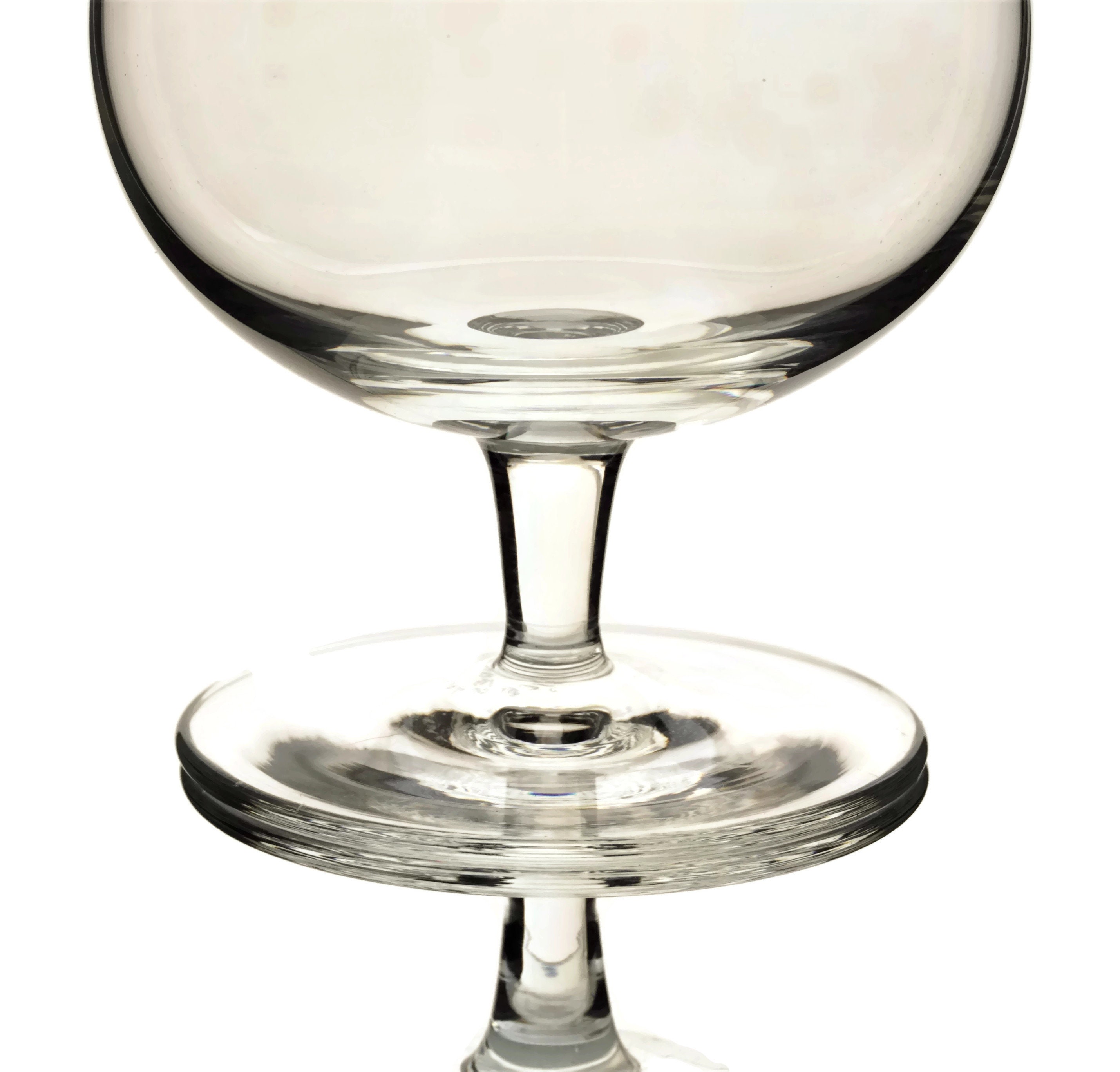 Sevres Crystal Cognac Glasses, Pair Brandy Balloon Snifter Glass, Gifts