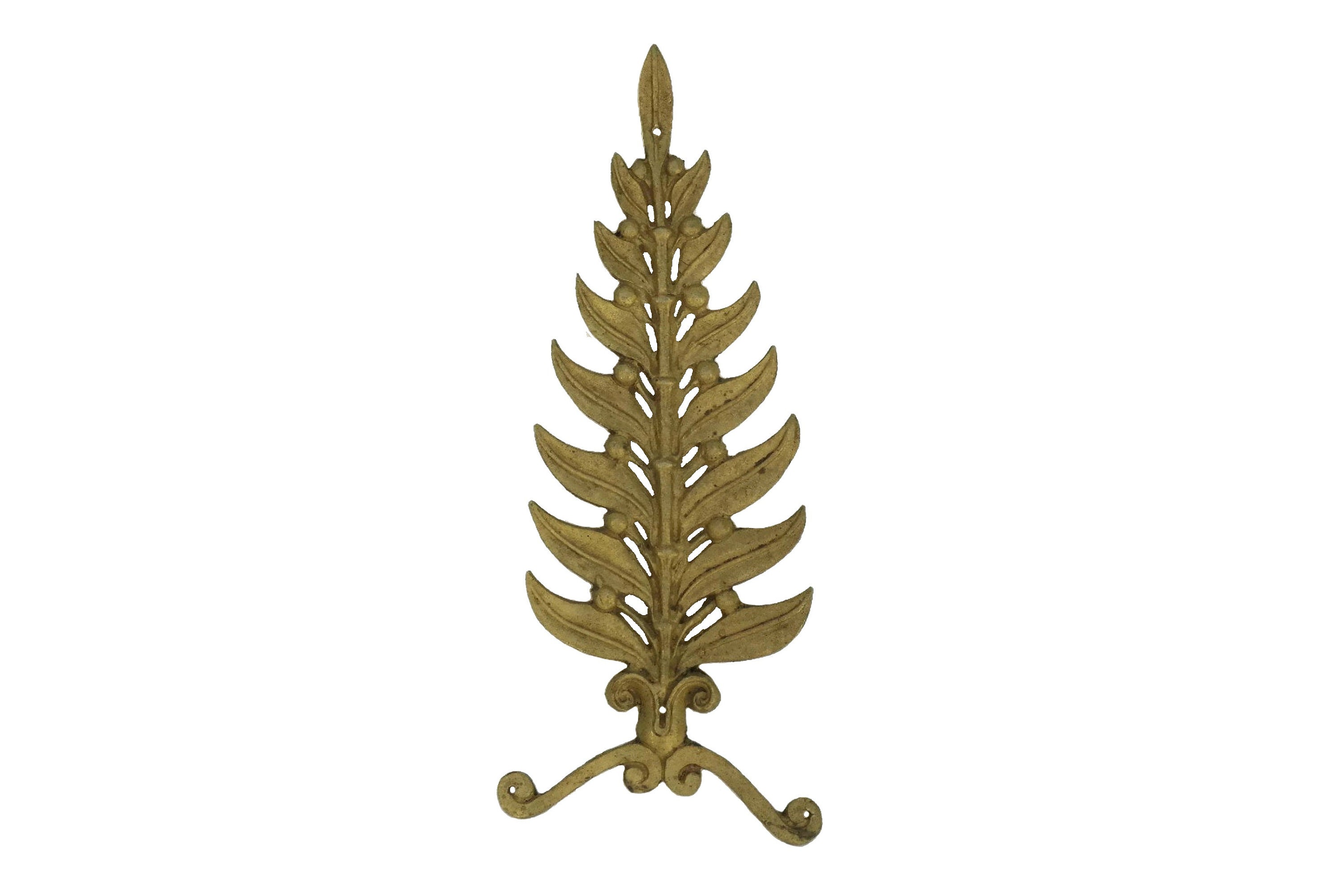Laurel Leaf Bronze Furniture Ornament, Antique French Hardware Molding