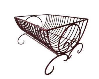 French Wire Dish Drainer, Vintage Plate Draining Rack, Rustic Country Kitchen Decor