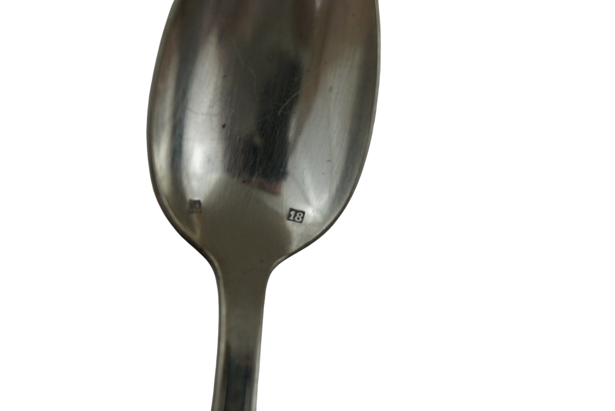 Silver Plated Tea Spoon Set with GV engraved Monogram Initials, French