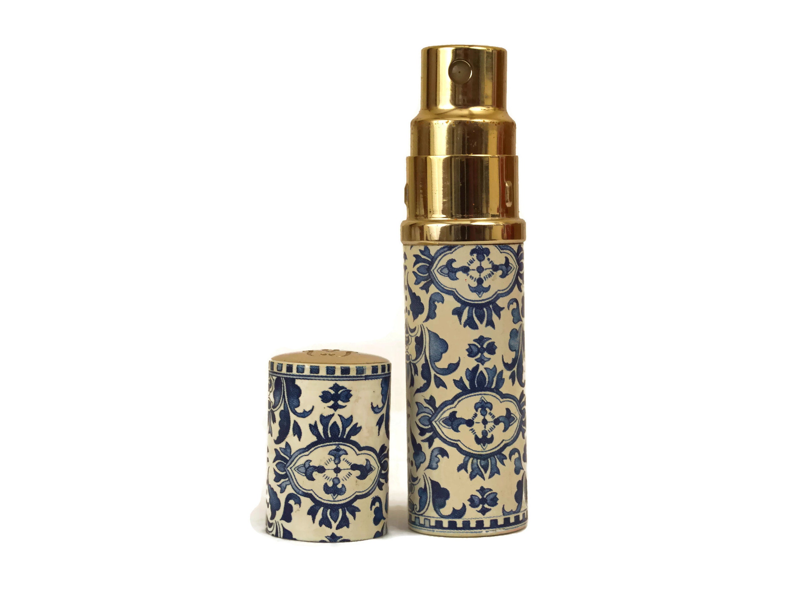 Vintage Guerlain Lheure Bleue Perfume Refillable Canister Case