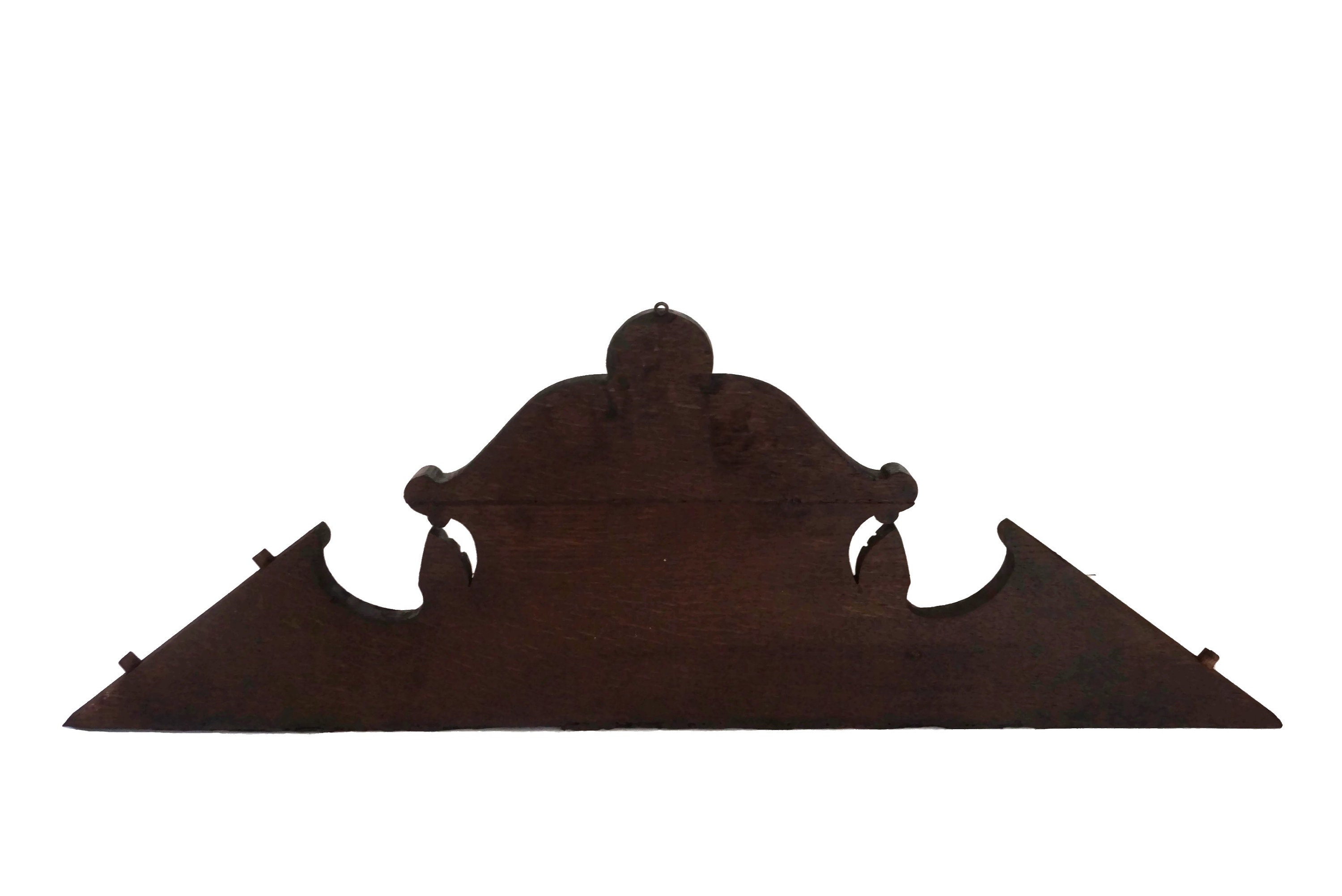 Antique Masonic Carved Wood Pediment, French Free Mason Furniture