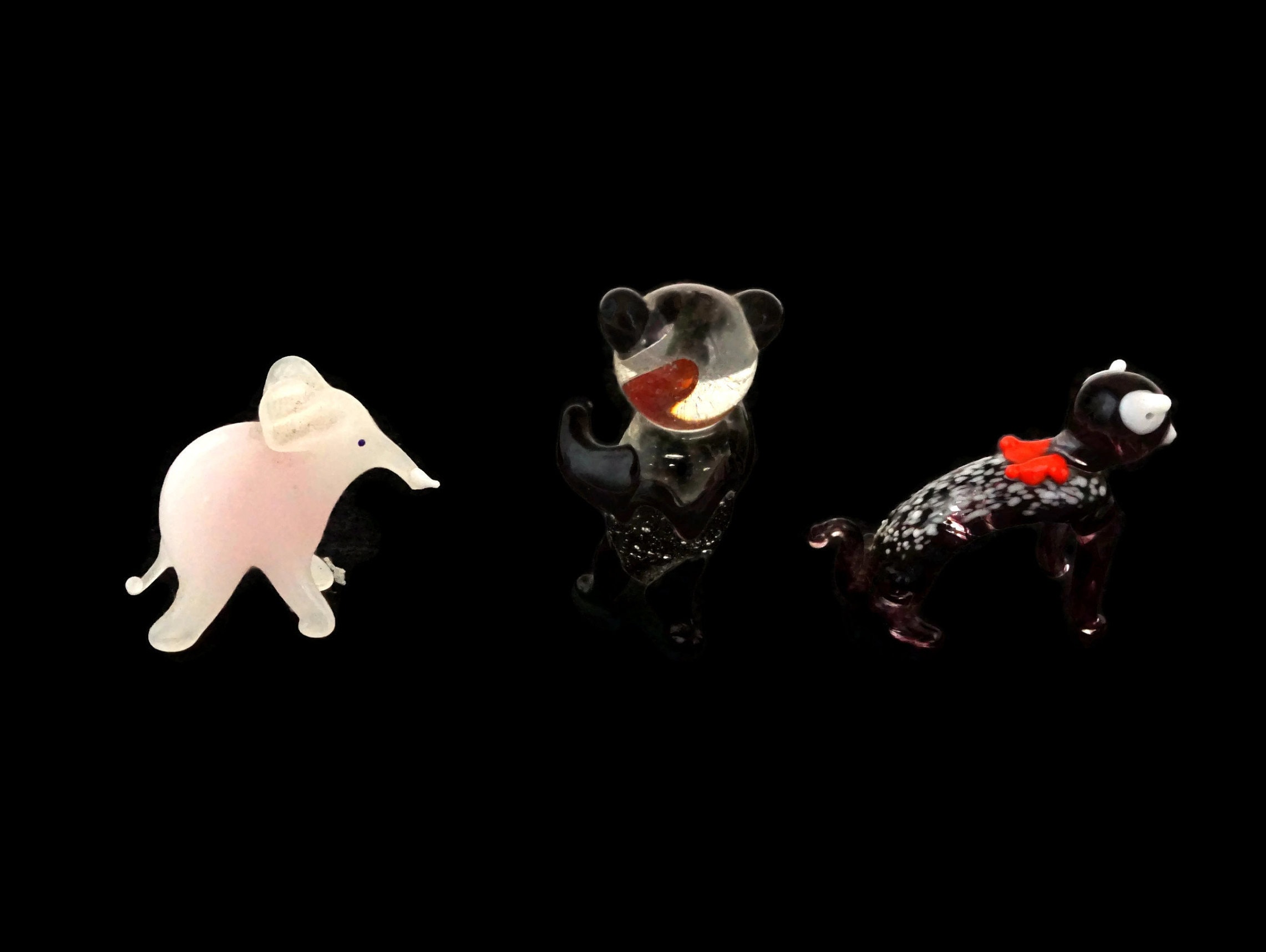 Vintage Miniature Blown Glass Animal, Set of 12 Collectible Murano