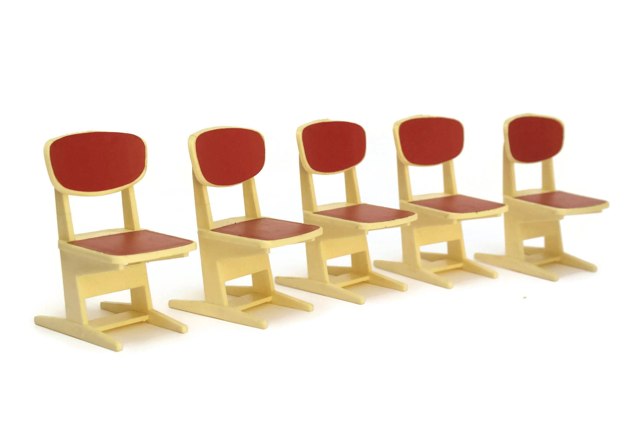 RESERVED for C Antique Toy Classroom with Vintage School Furniture and French Miniature Dolls.