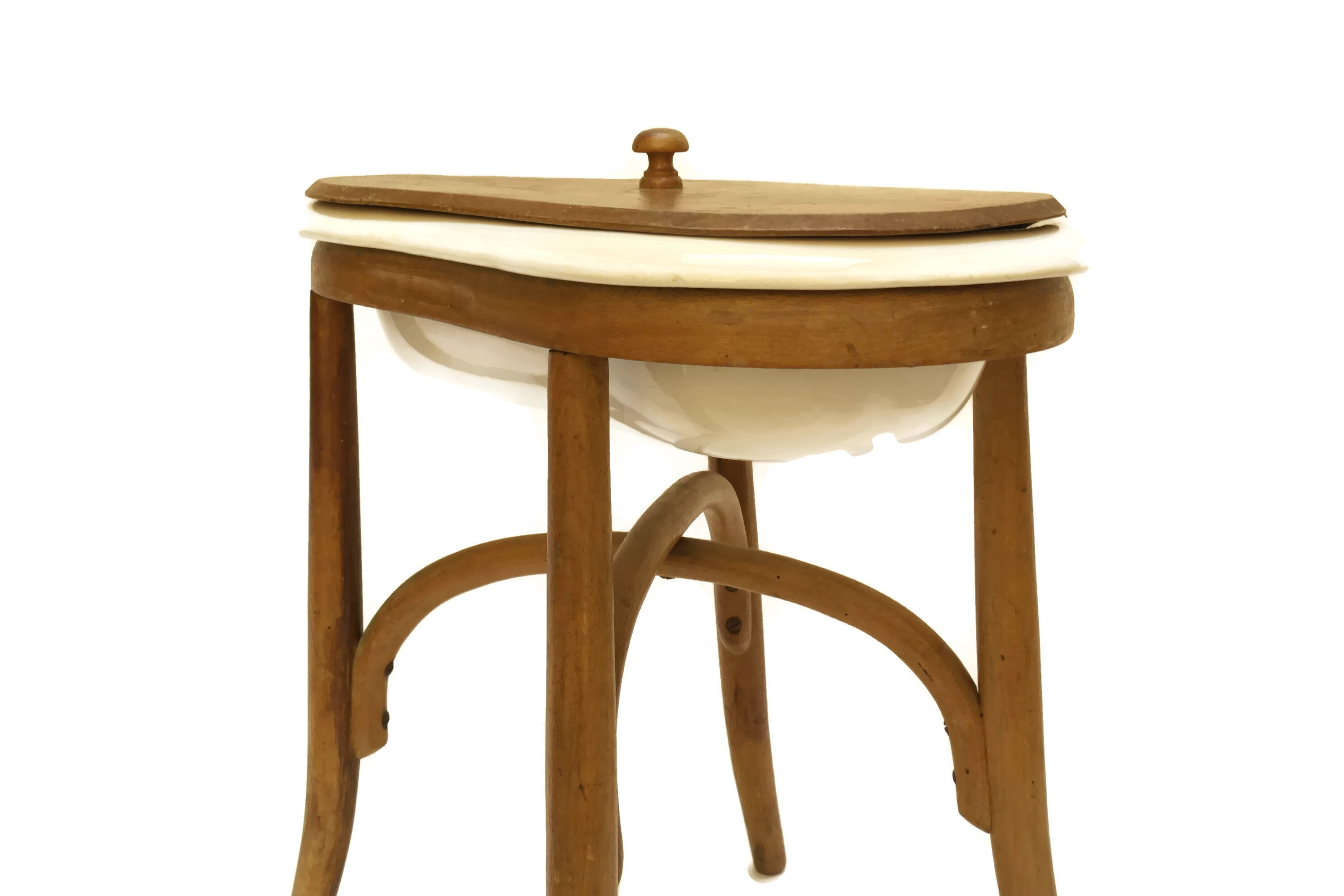 Antique French Bentwood Bidet.