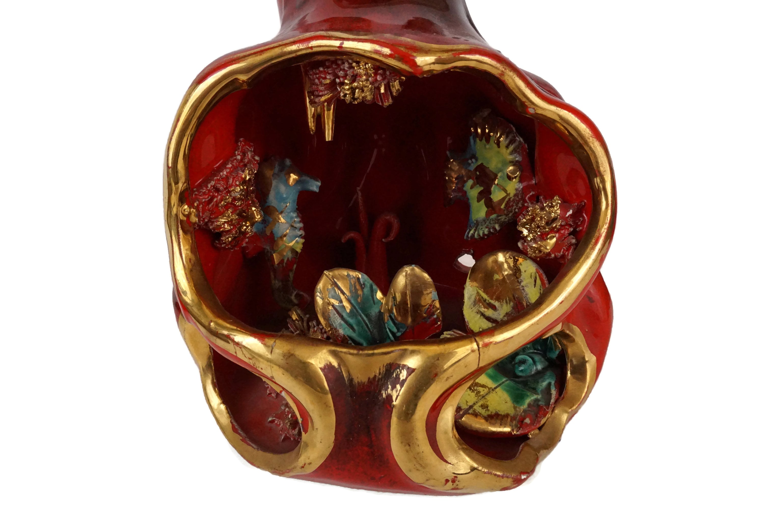 Vintage Vallauris Ceramic Octopus Figurine, French Mid Century Pottery