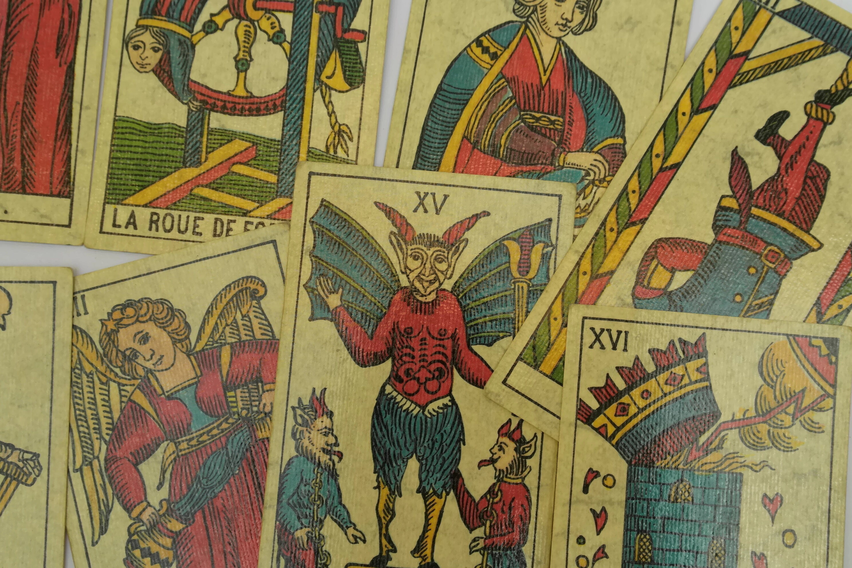 Vintage French Tarot de Marseille Fortune Telling Cards. De Vecchi