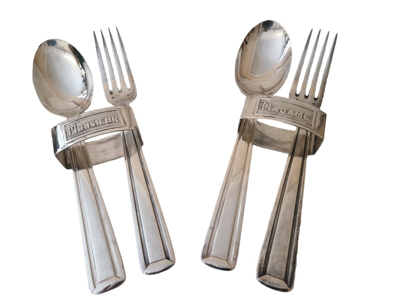 Art Deco Silver Pasta Set