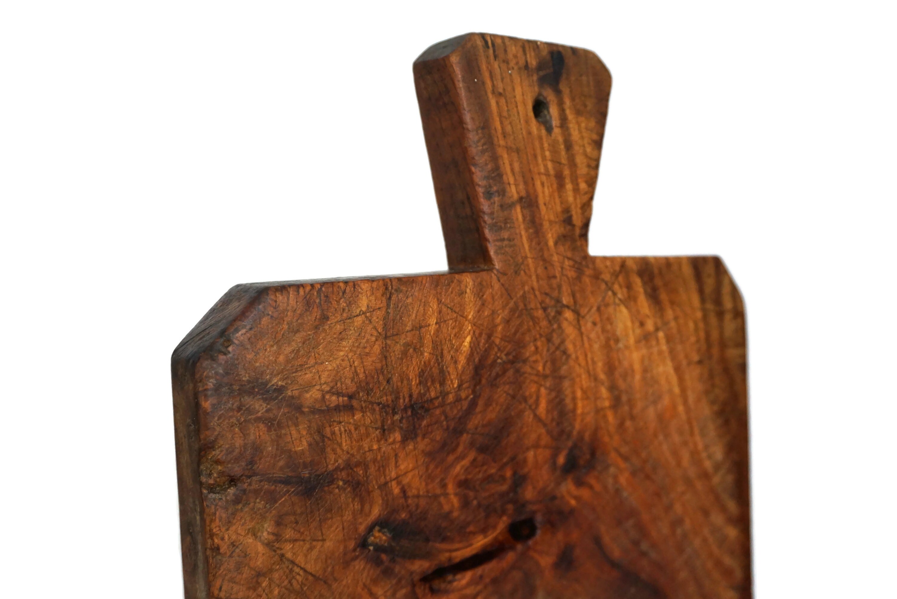 Large Antique Olive Wood Cutting Board, Rustic French Chopping Board