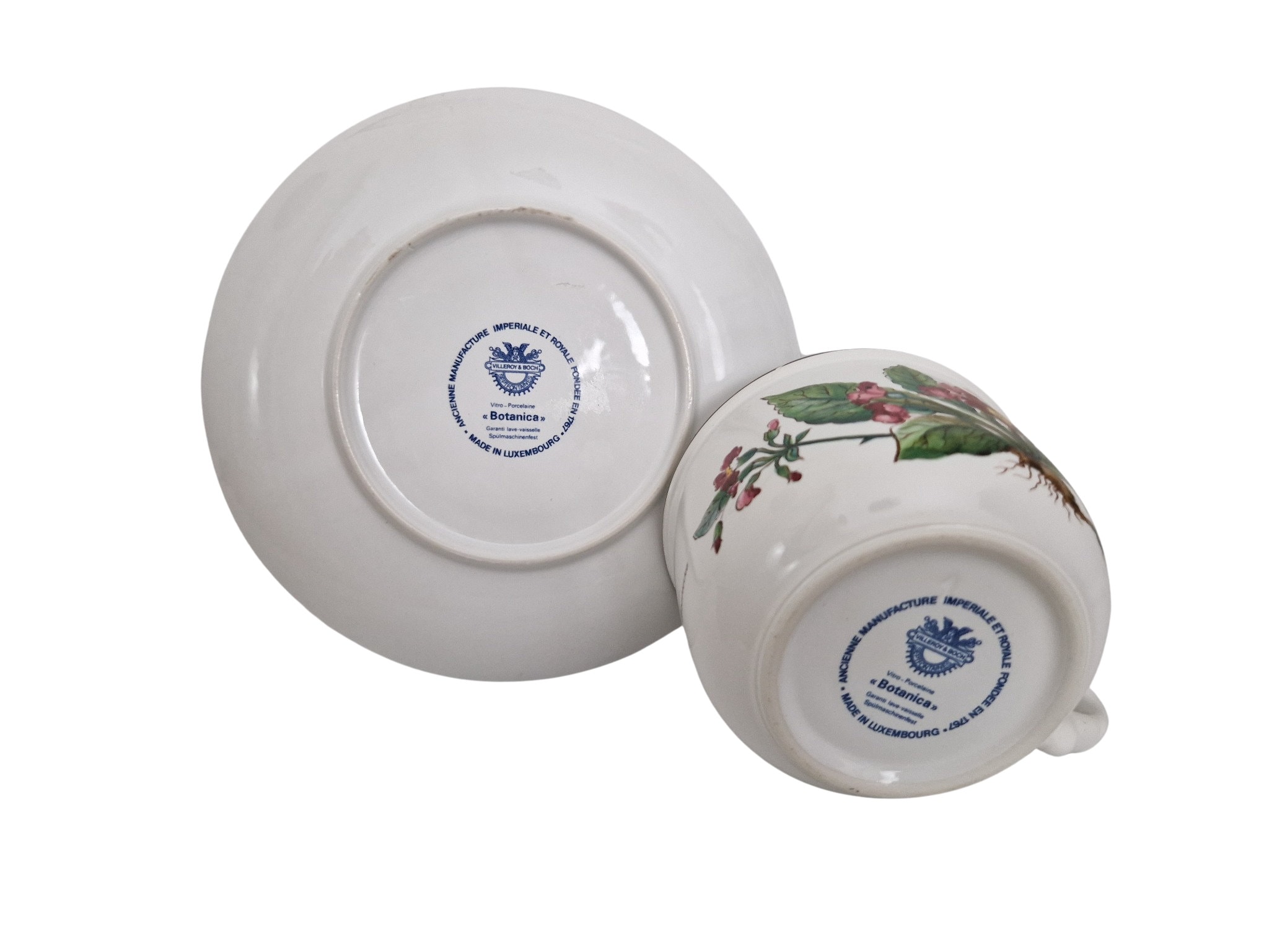 Villeroy & Boch Botanica Tea Cup and Saucer Set with Primula Farinosa