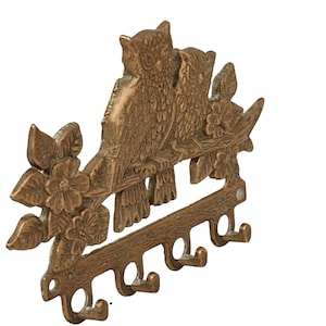 Brass Owls Key Key Display Rack