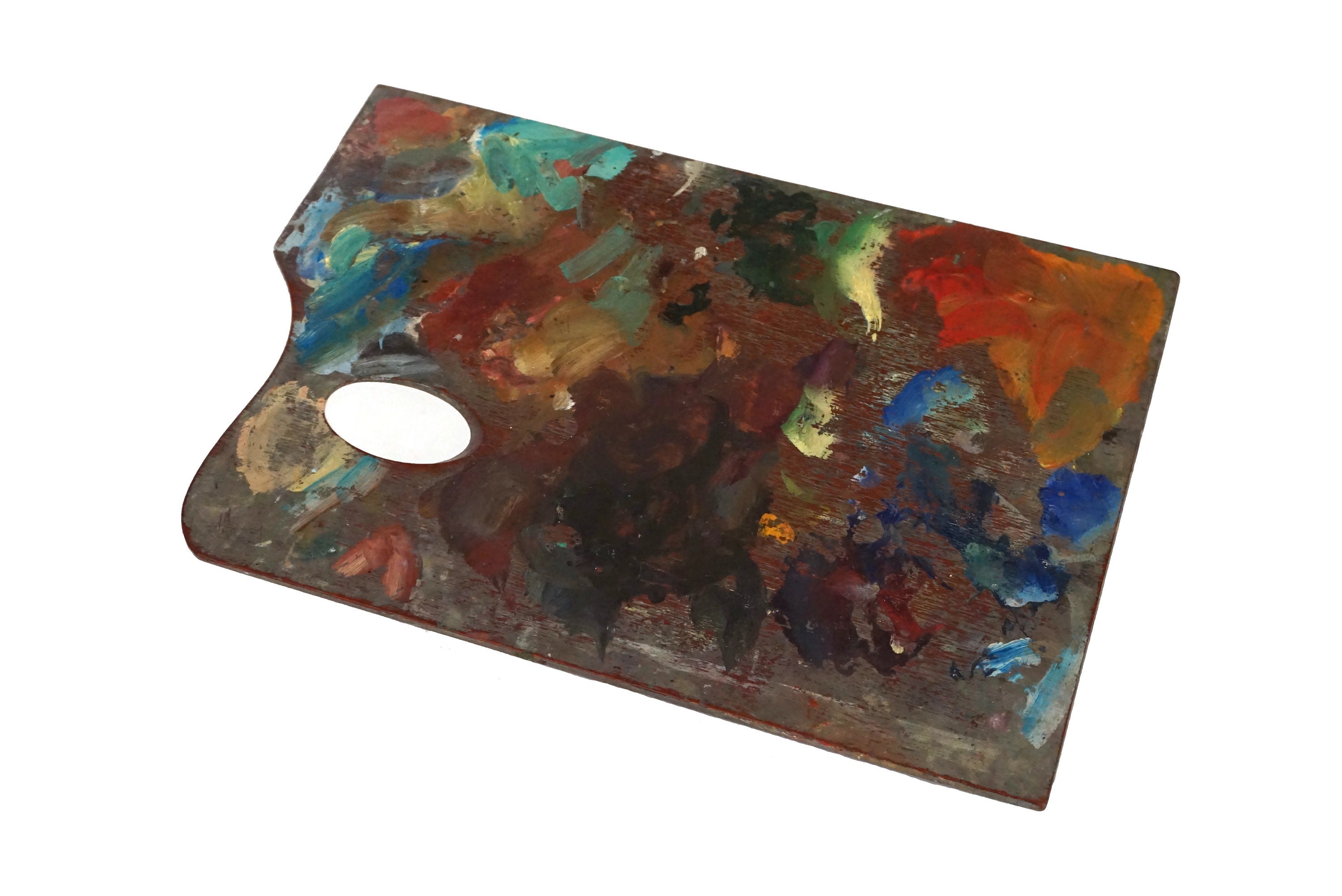 Vintage French Artist Painting Palette, Painters Art Studio Decor