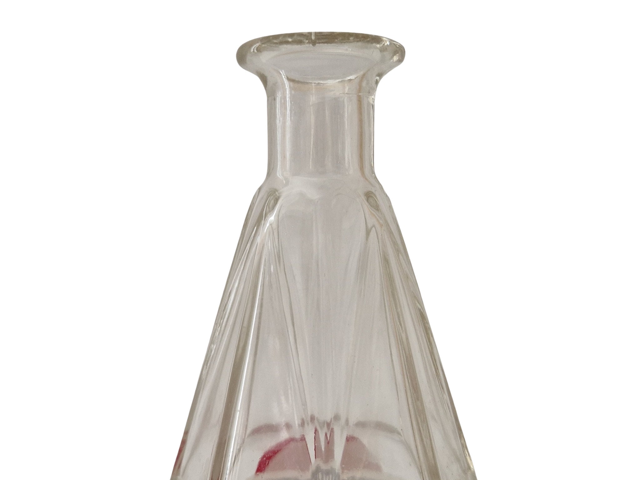 Vintage Martini Glass Bottle, French Bistro Water Pitcher, Mid Century Barware