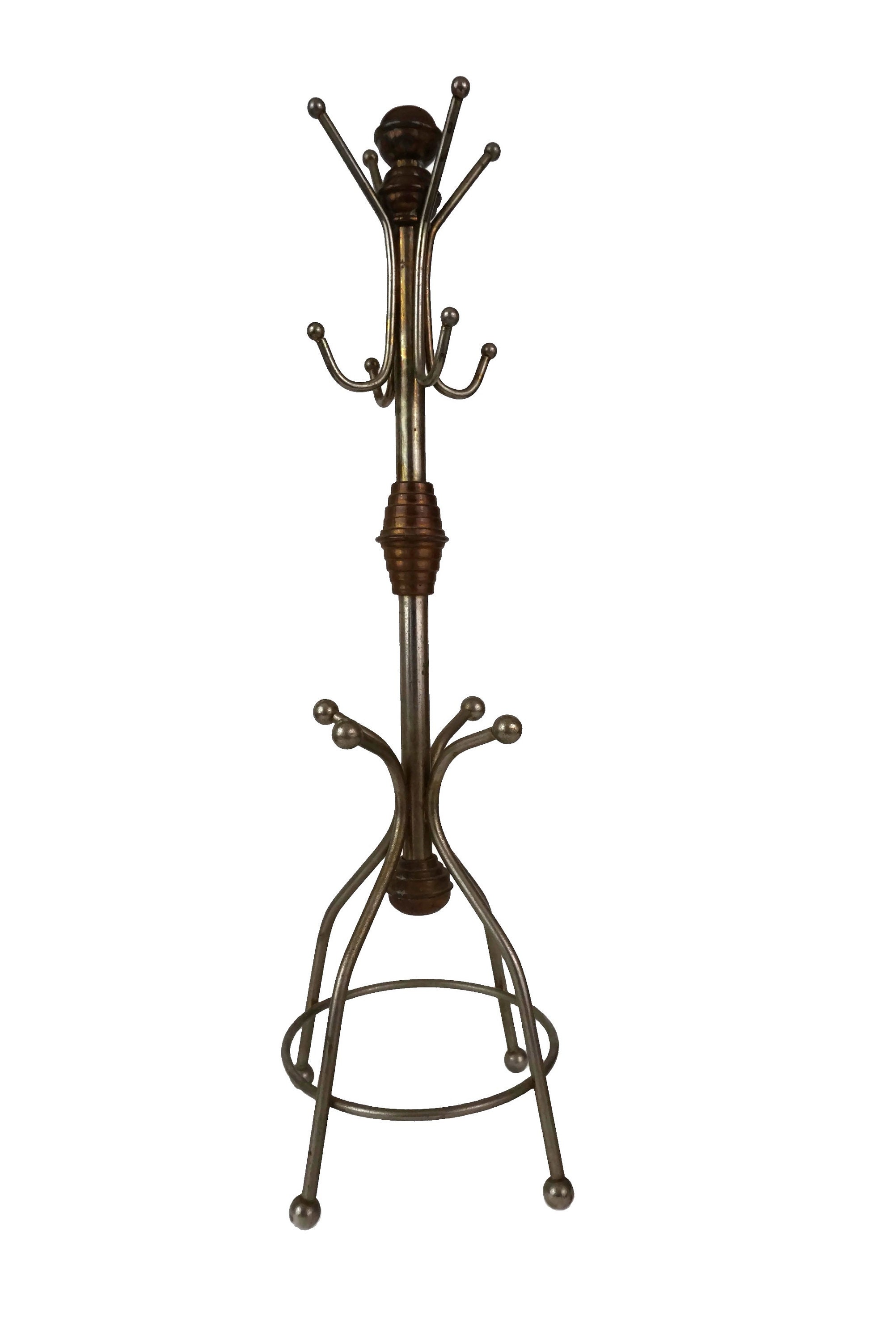 Vintage Miniature Metal Coat Rack, Jewelry Organizer Stand, Dollhouse