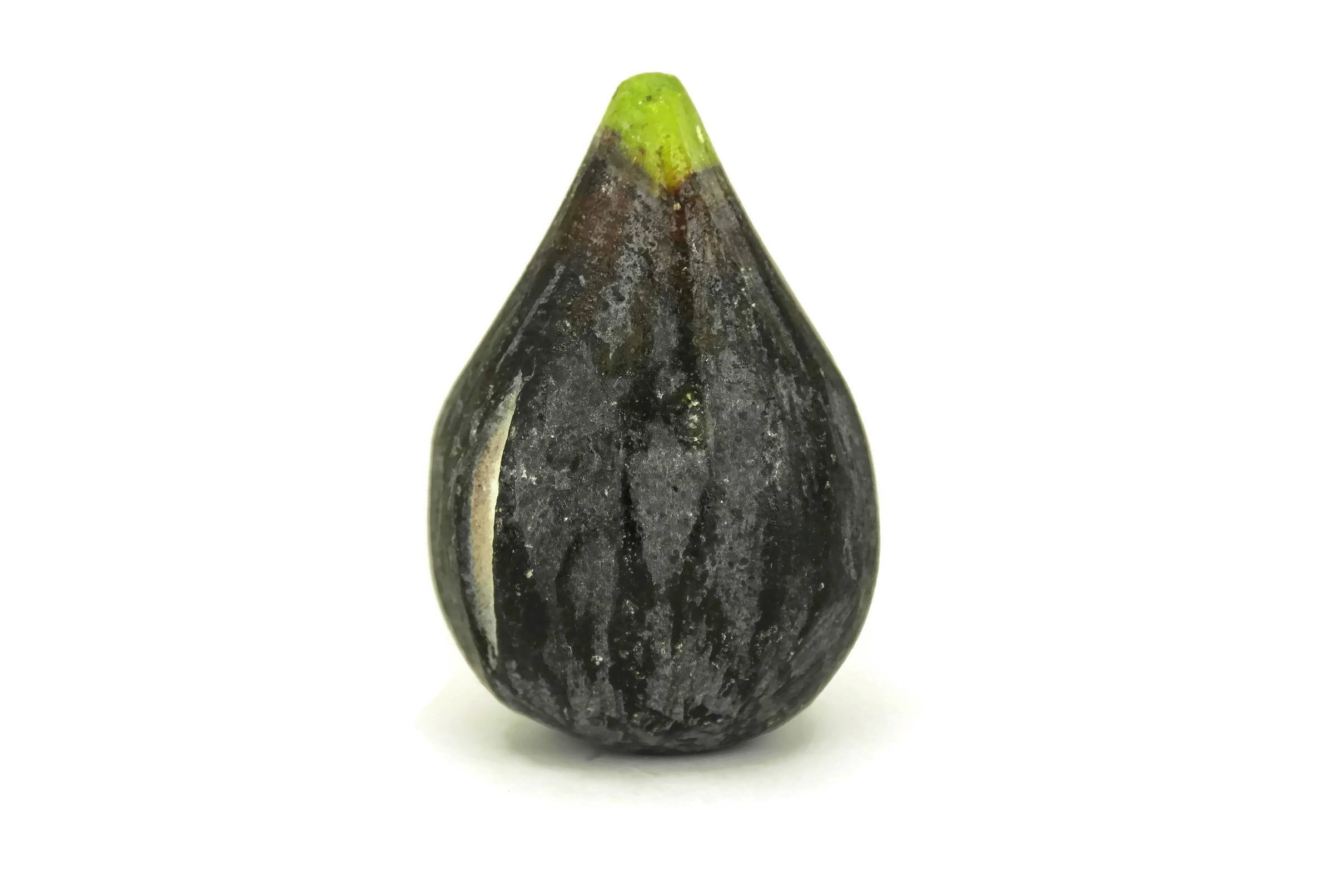 Italian Marble Figs. Hand Carved Stone Fruit Figures. Faux Fruit