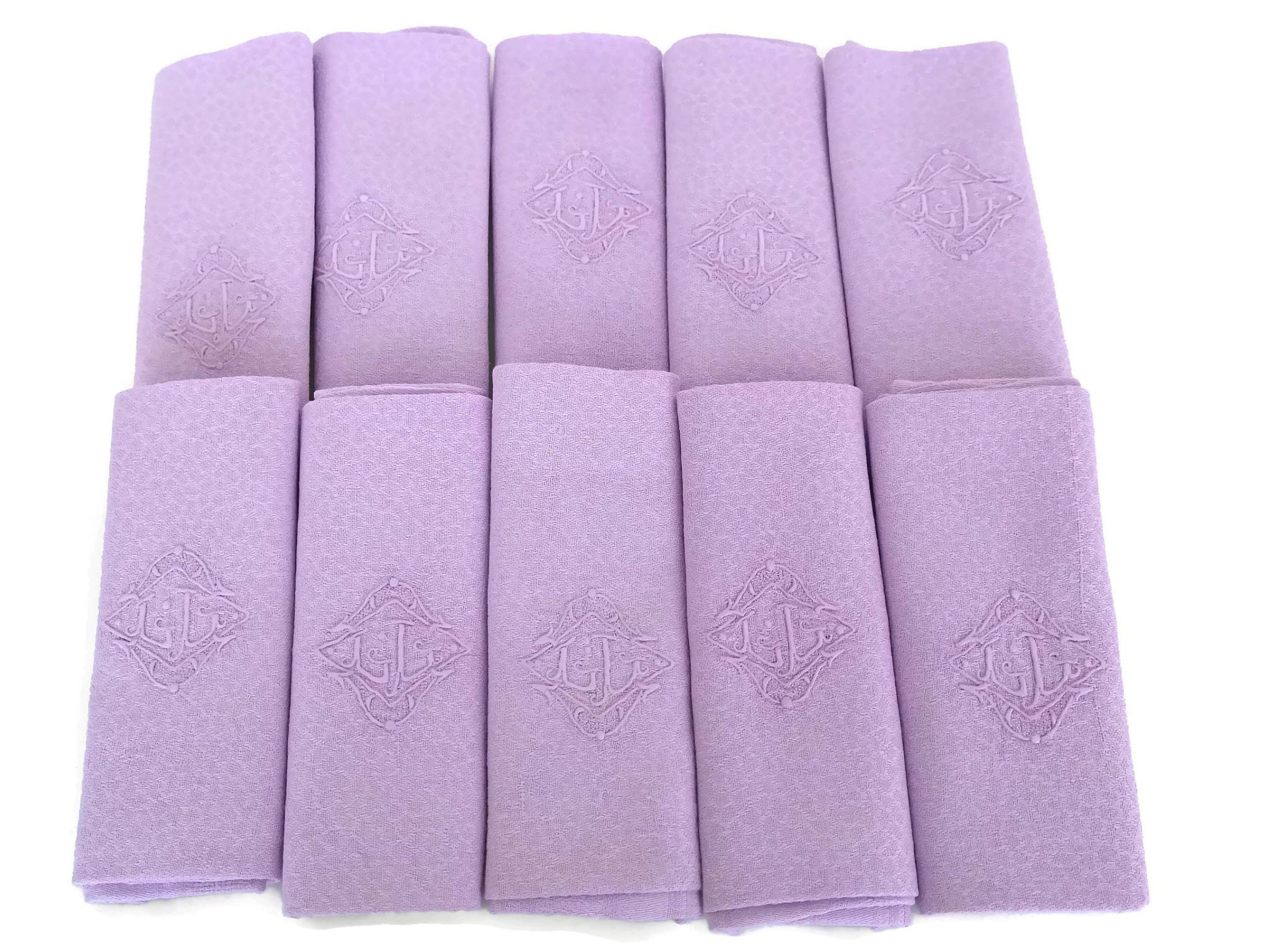 Set of 10 Antique French Linen Napkins