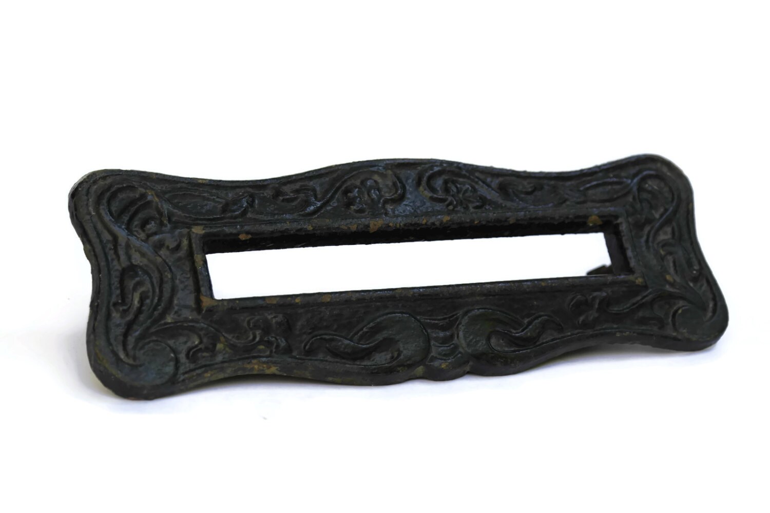 Antique French Letter Box Flap. French Antique Mailbox Slot Cover