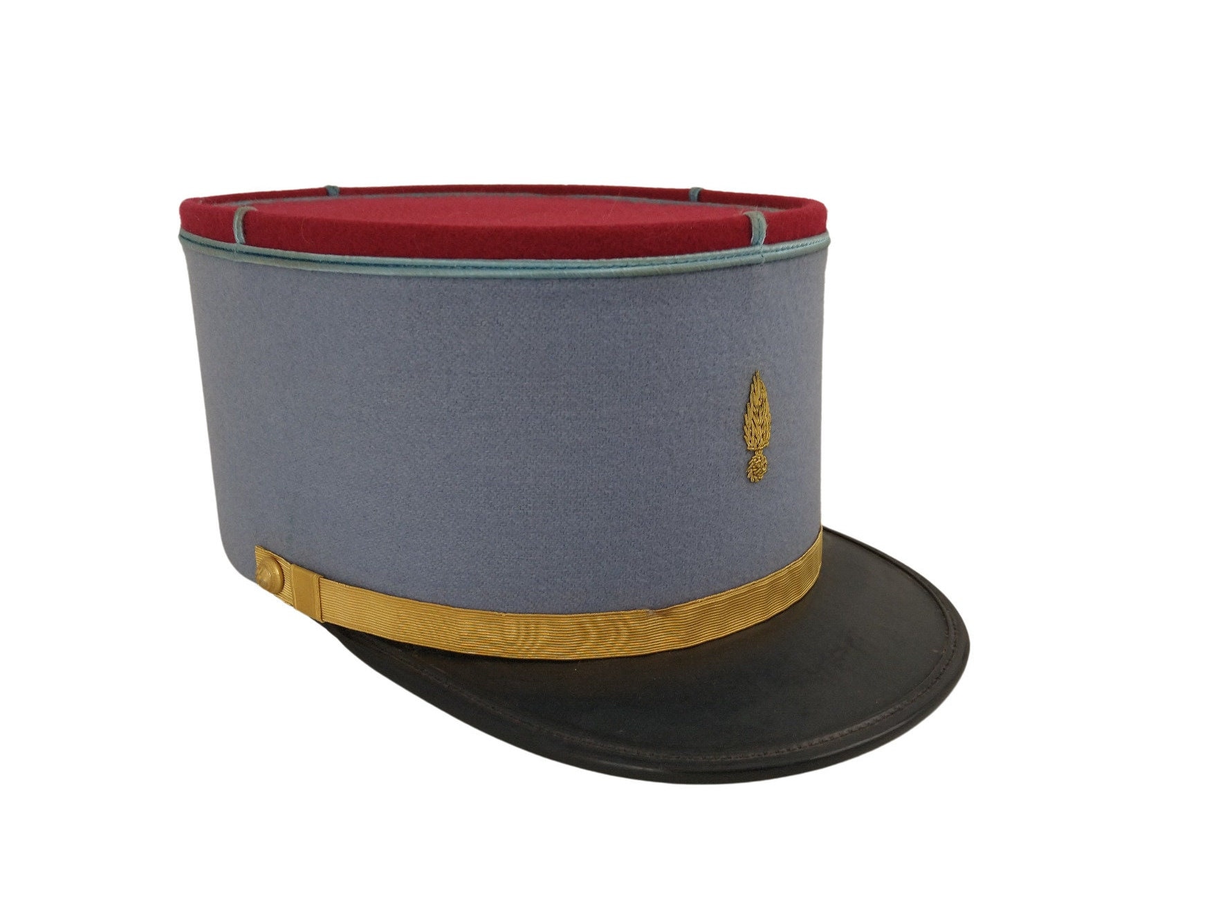 Vintage French Army Uniform Cap Hat, Military Officers Kepi