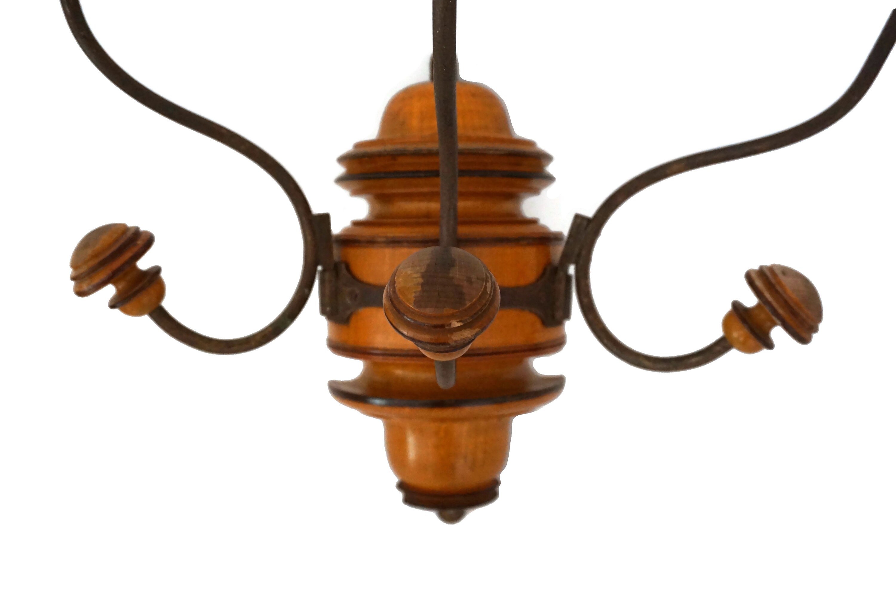 French Antique Wood Coat Hook, Wall Hanging Hat Stand Rack