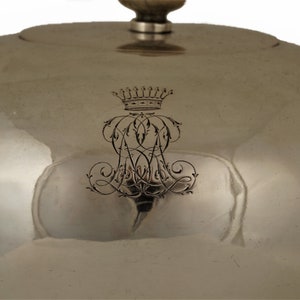 Sterling Silver Tea Service with Monogram and Crown Engraving