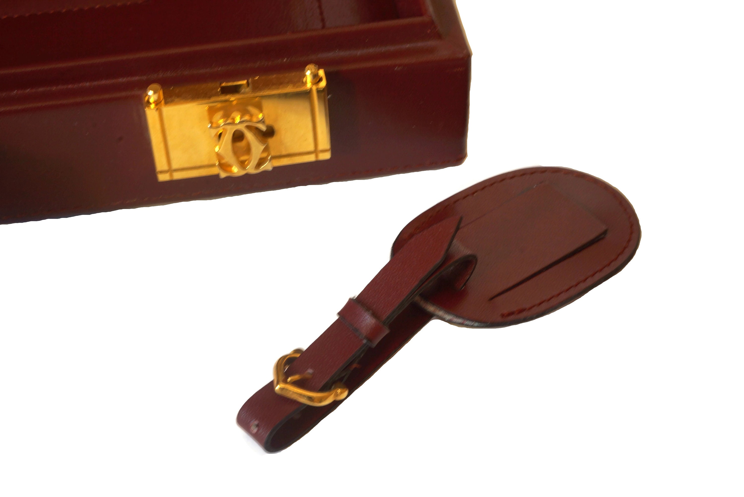 Must de Cartier Leather Briefcase, Vintage Luxury French Designer