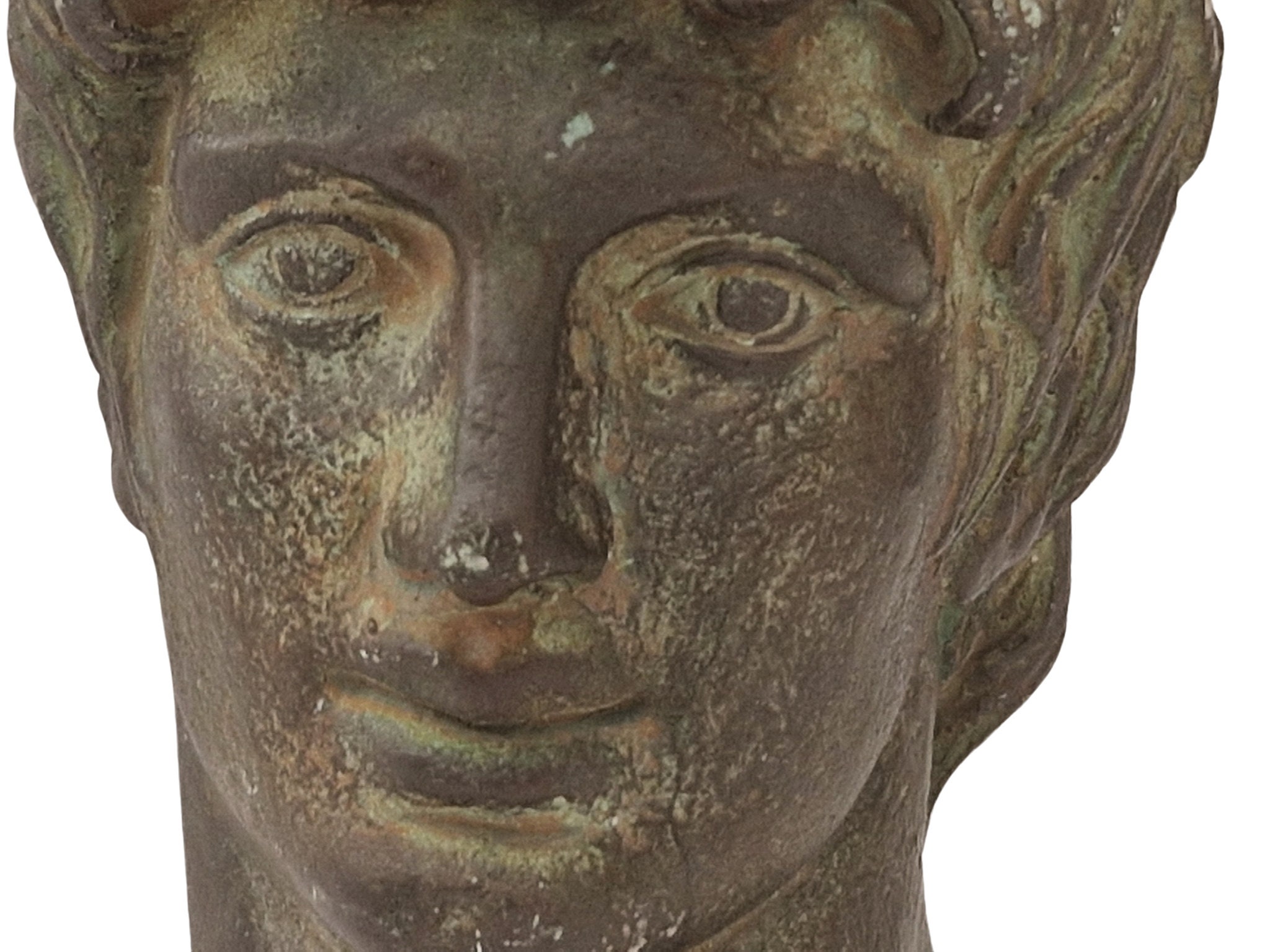 Apollo Head Portrait Bust Statue by Nick Botsas, Vintage Greek Museum